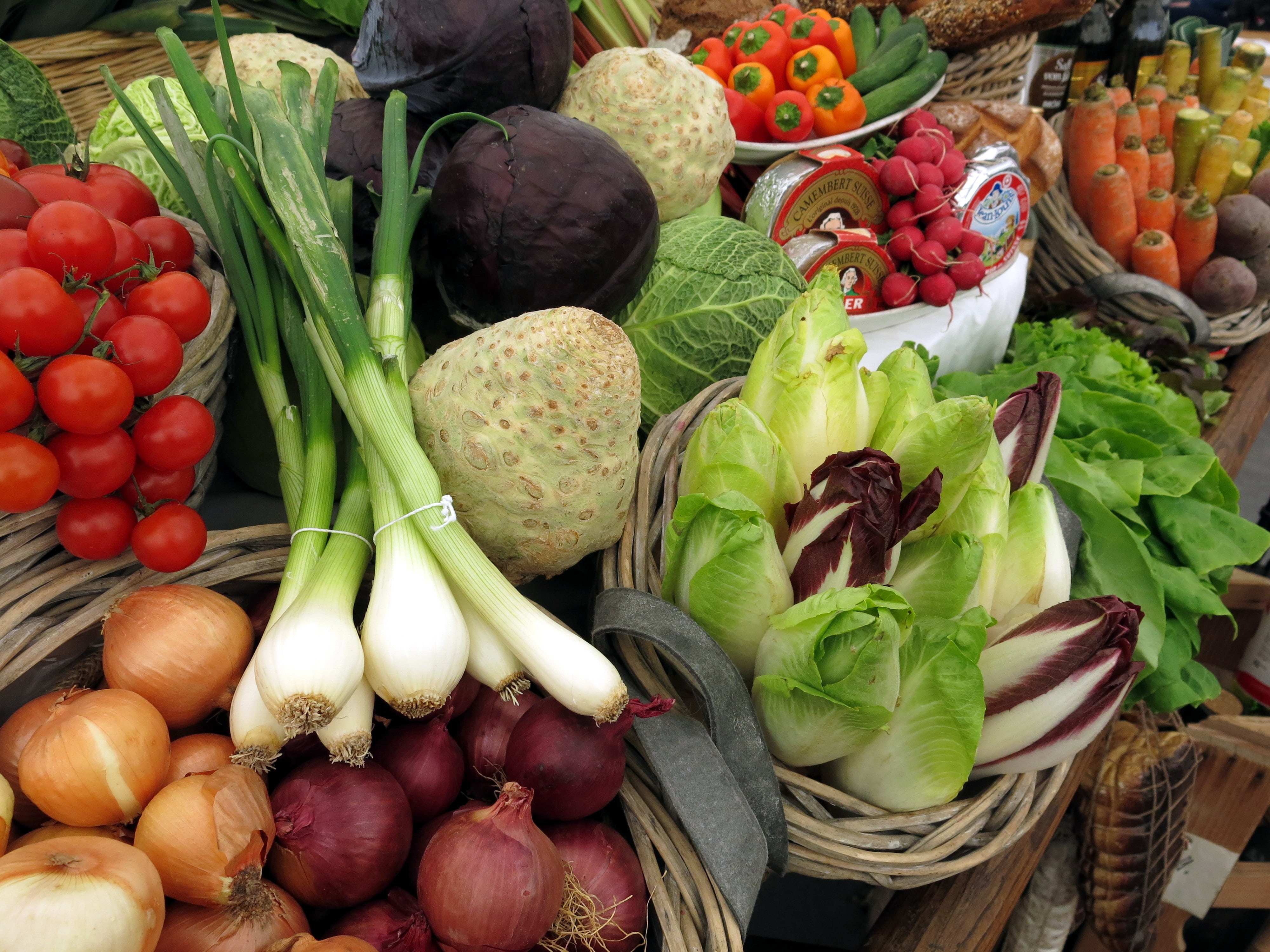 delicious, vegan, kohl, for sale, vitamins, variation, freshness, no people, onion, vegetables, healthy Eating, market stall, benefit from, lot, vegetarian Food, HD Wallpaper