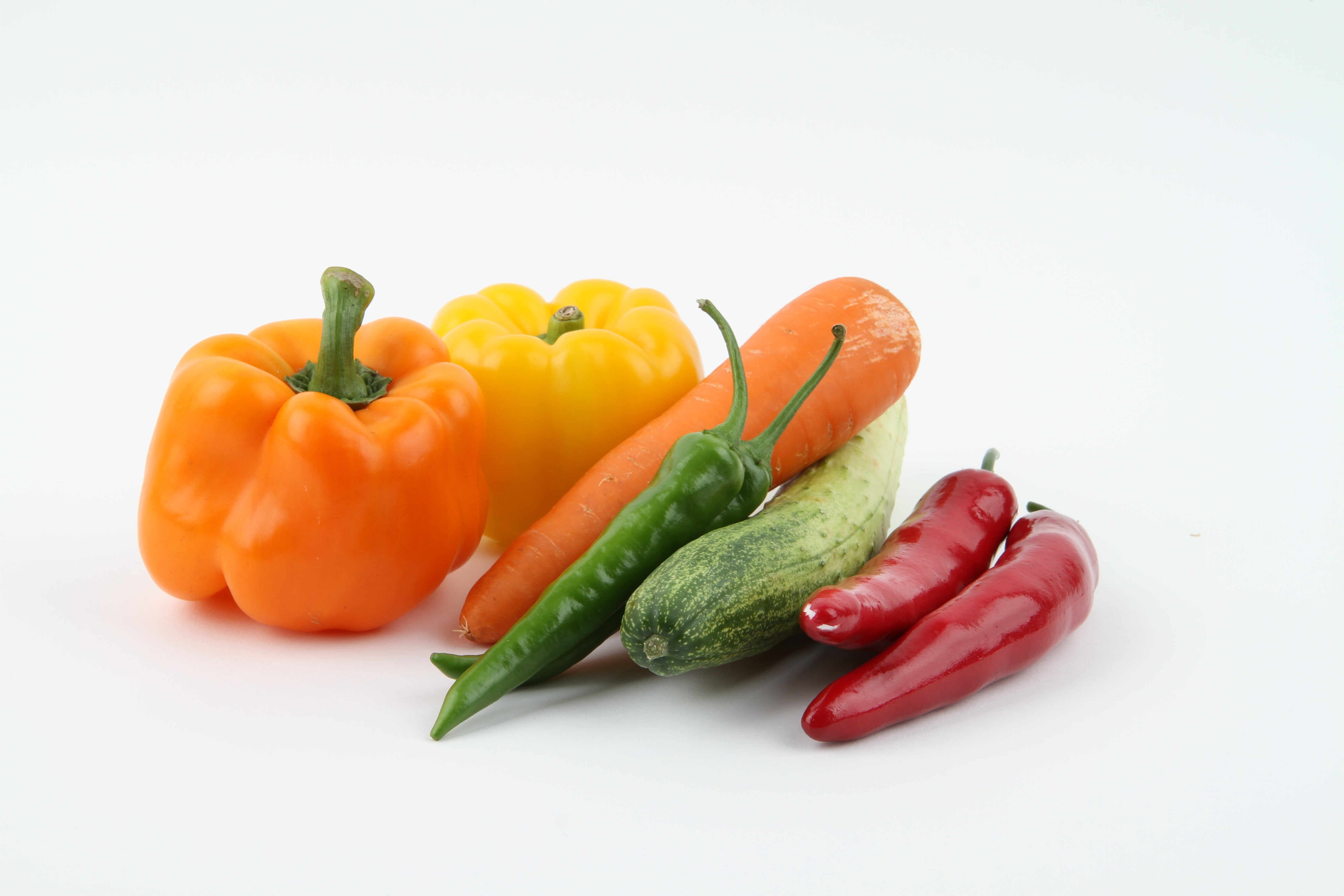 group of objects, food, organic, vegetables, nutritious, food and drink, assorted, carrots, 5K, illustration, vegetable, red chili pepper, chili pepper, HD Wallpaper
