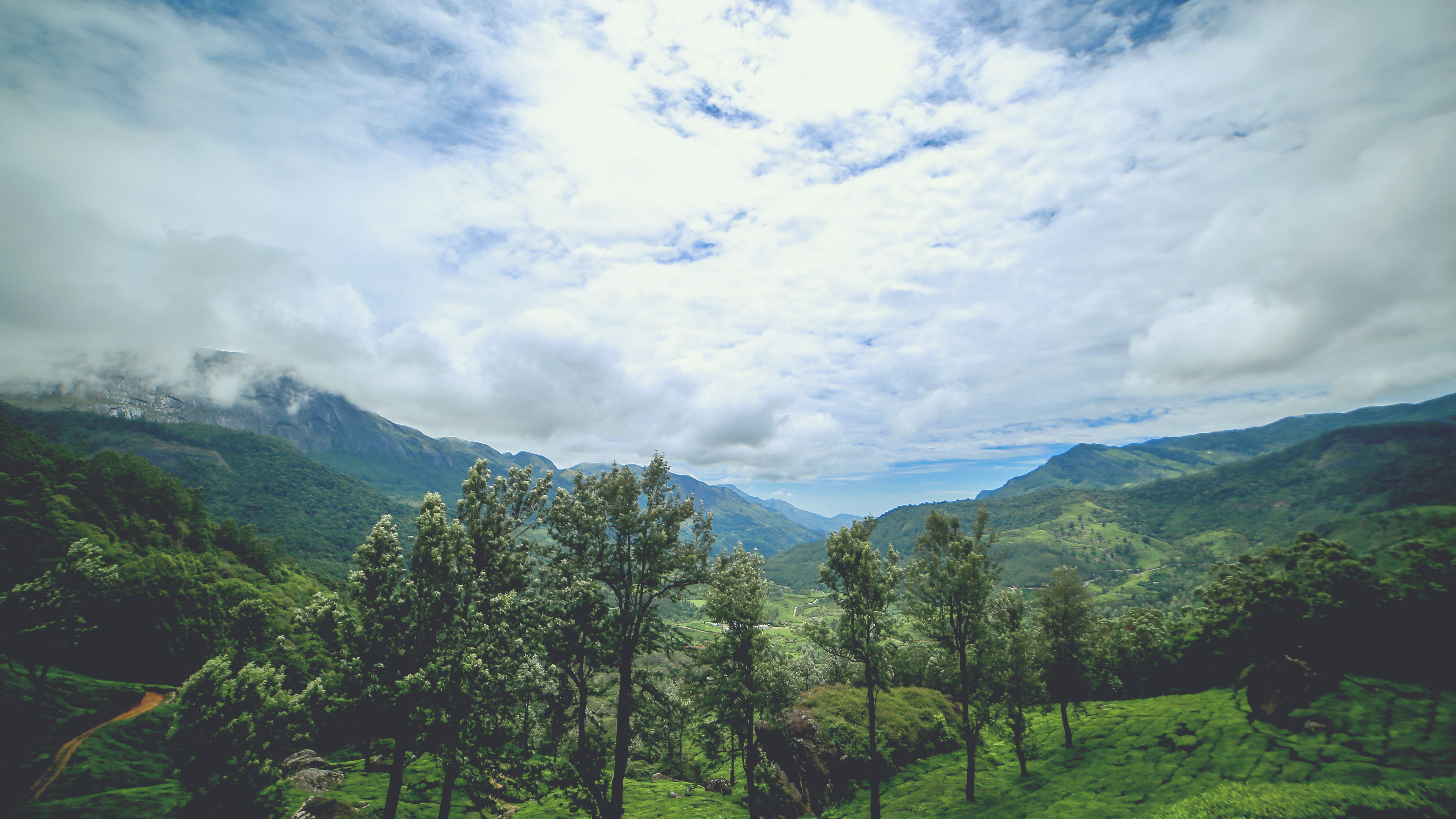 nature, sky, environment, land, green, day, green color, growth, scenics - nature, kerala, mountain range, outdoors, scenery, 5K, idyllic, mountain, tranquility, HD Wallpaper
