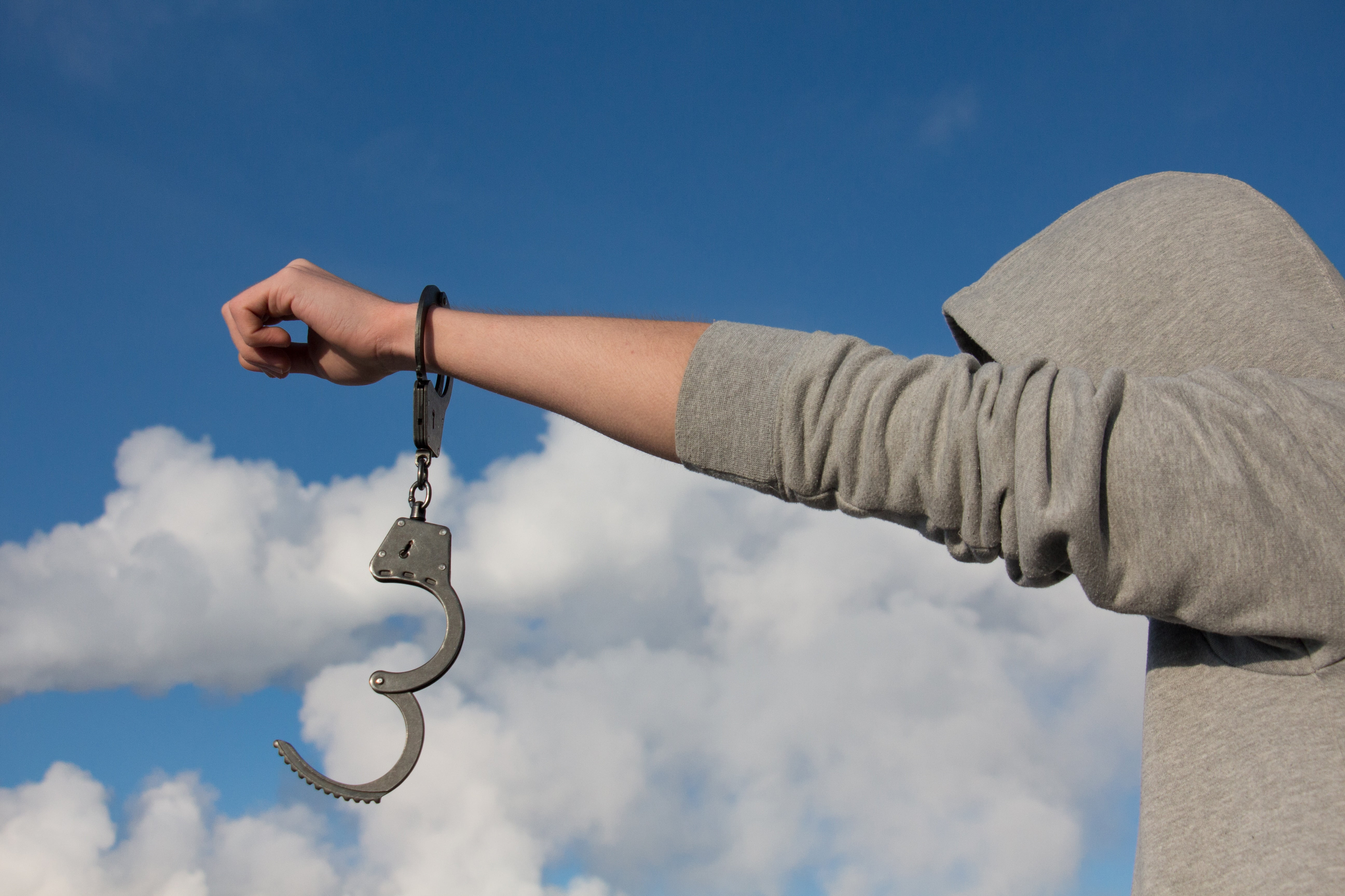 one person, ambulance, cloud - sky, hope, hand, happiness, daytime, courage, release, outdoors, clouds, human arm, alcoholism, addiction, hand-in-hand handcuffed, HD Wallpaper