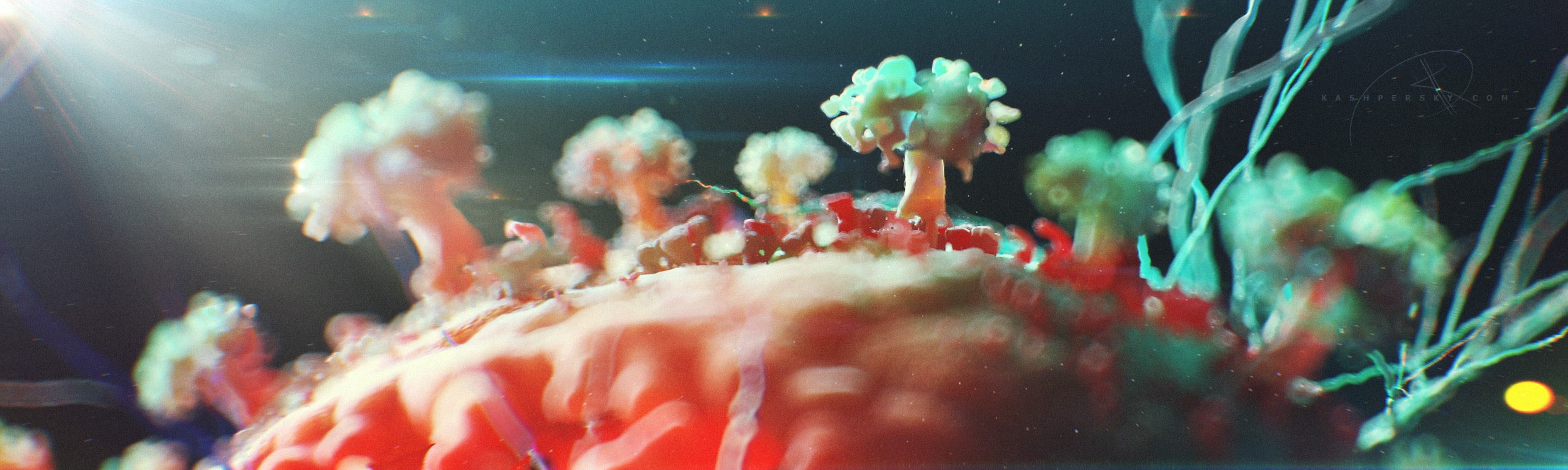 macro, 2K, Cells, HIV, digital art, Disease, HD Wallpaper