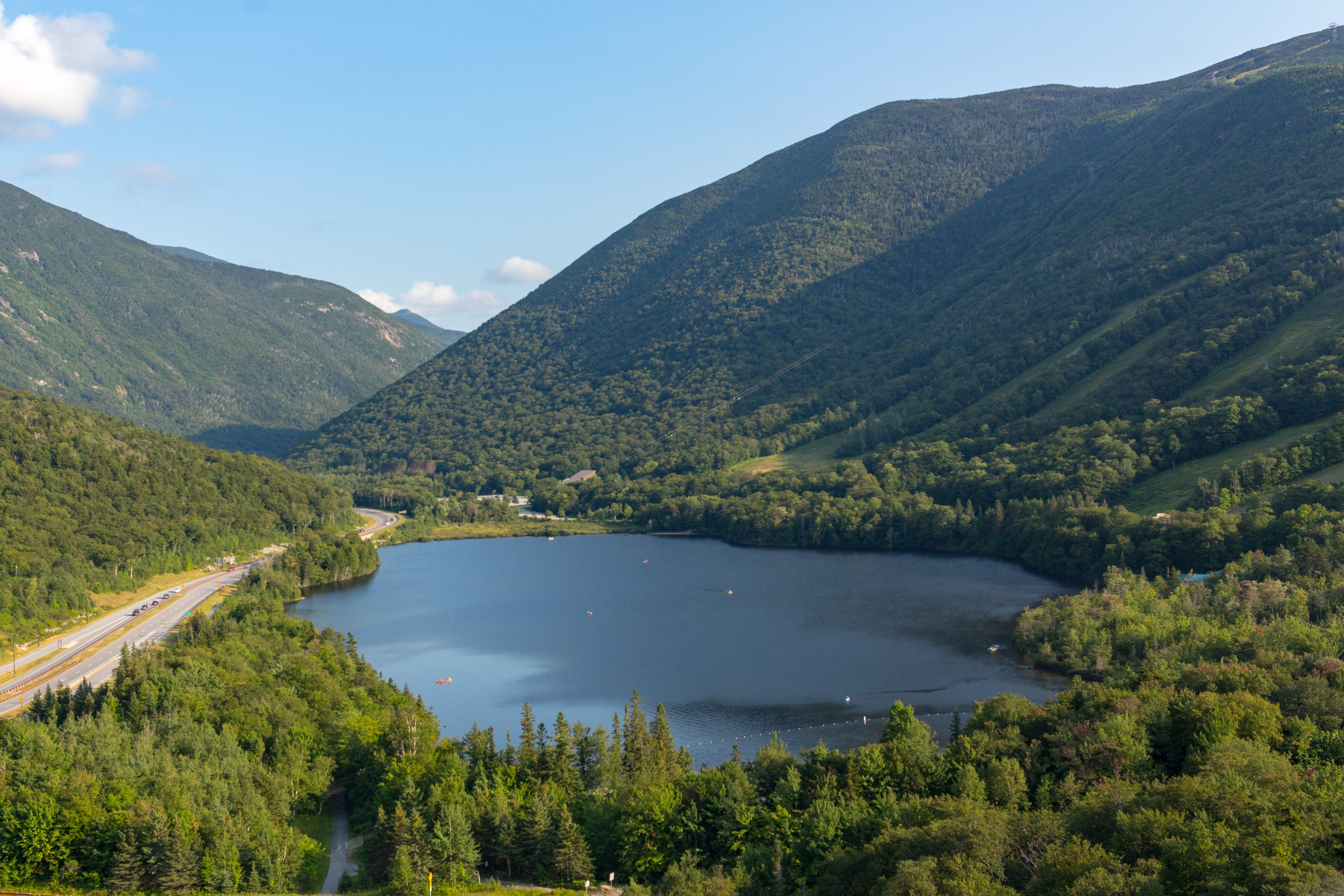 new england, scenics - nature, mountains, green color, white mountains, united states, remote, tranquil scene, sky, mountain, 5K, forest, plant, day, earth, HD Wallpaper