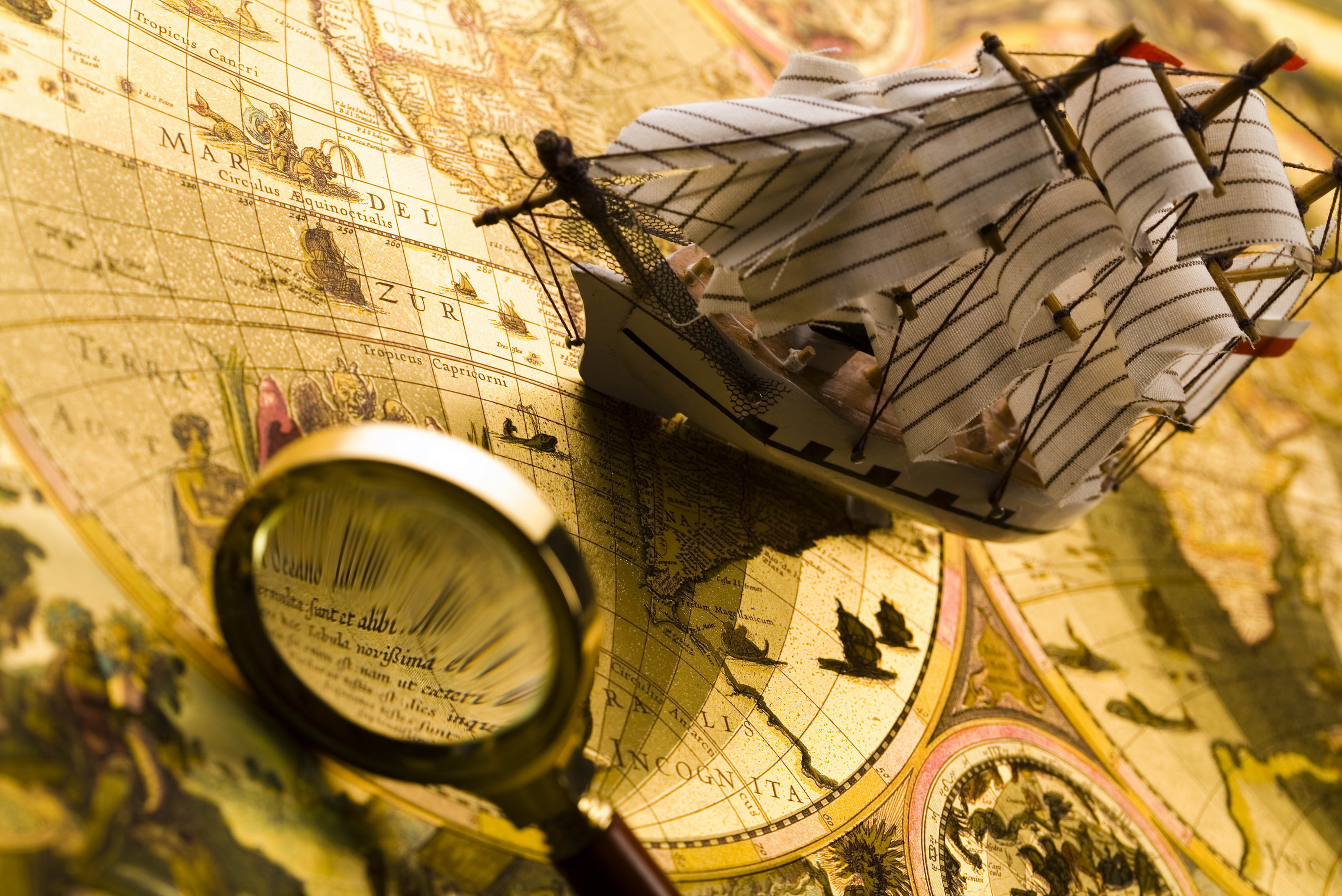 paper, magnifying, wall - building feature, magnifying Glass, history, focus on foreground, journey, searching, the past, travel, architecture, guidance, HD Wallpaper
