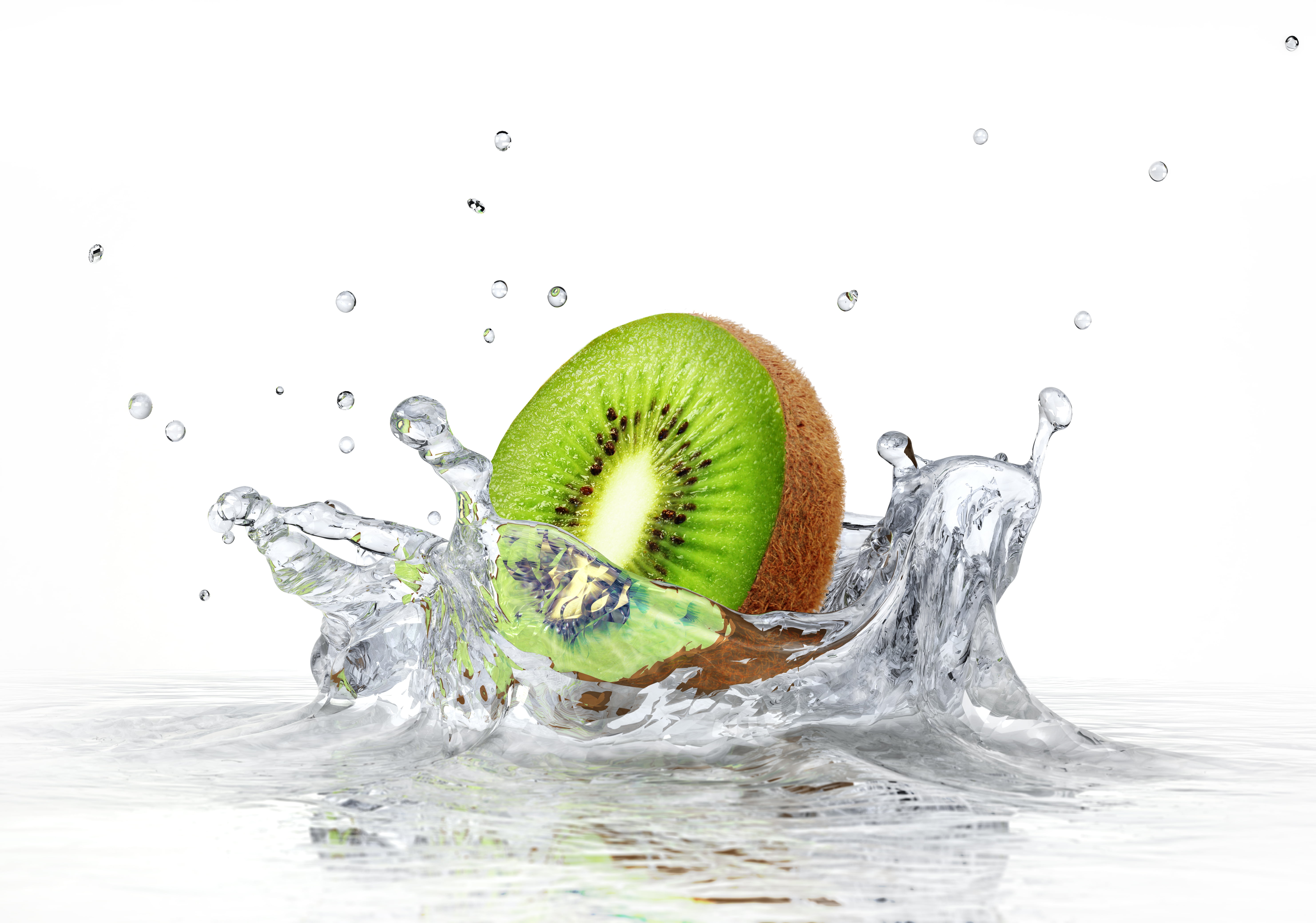 drink, flesh, transparent, sprays, high-speed photography, isolated, white background, healthy Eating, falling, indoors, nature, liquid, close-up, purity, HD Wallpaper