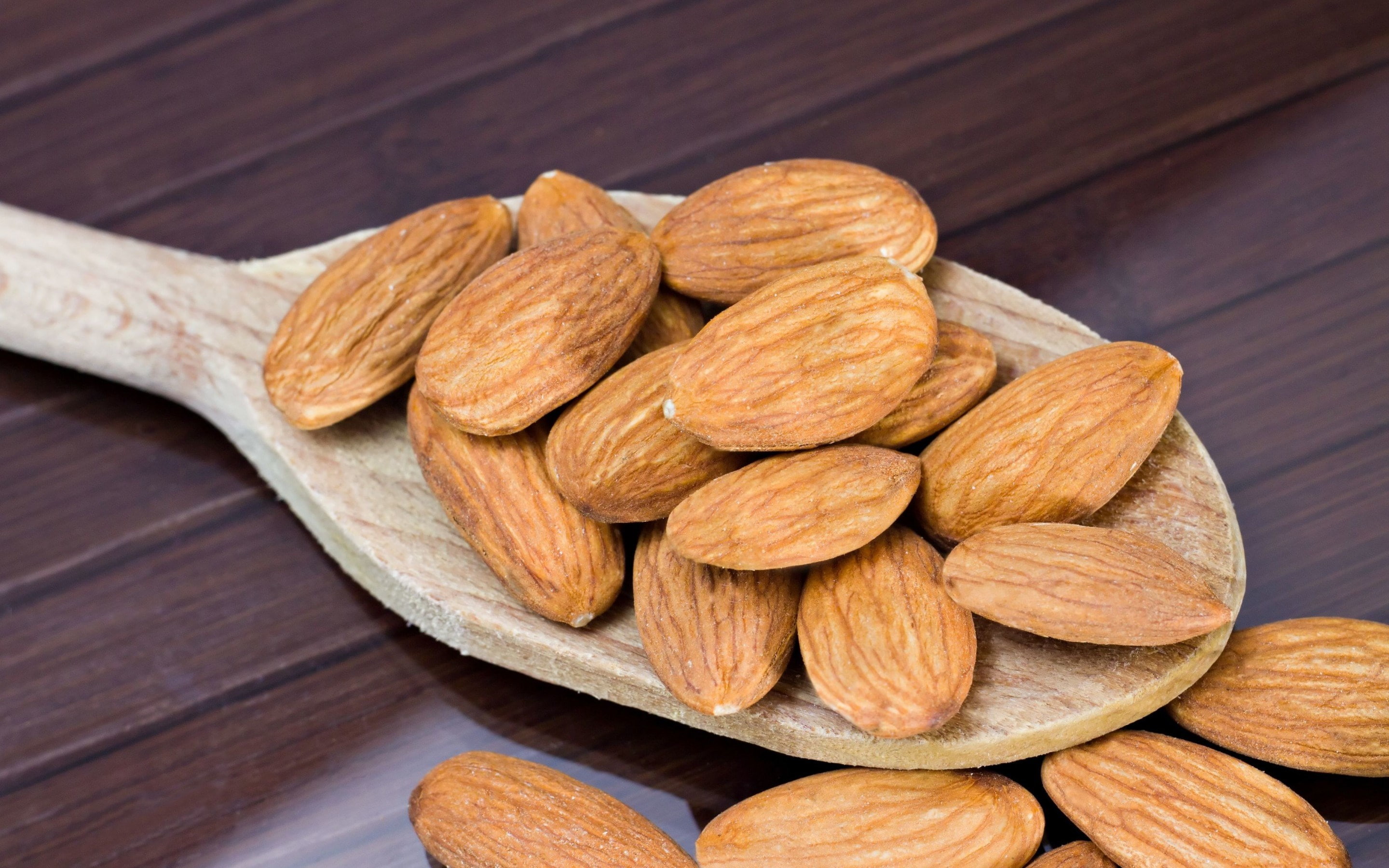 no people, group of objects, dieting, food and drink, indoors, heap, 2K, wood - material, large group of objects, stack, close-up, almond, dried food, HD Wallpaper