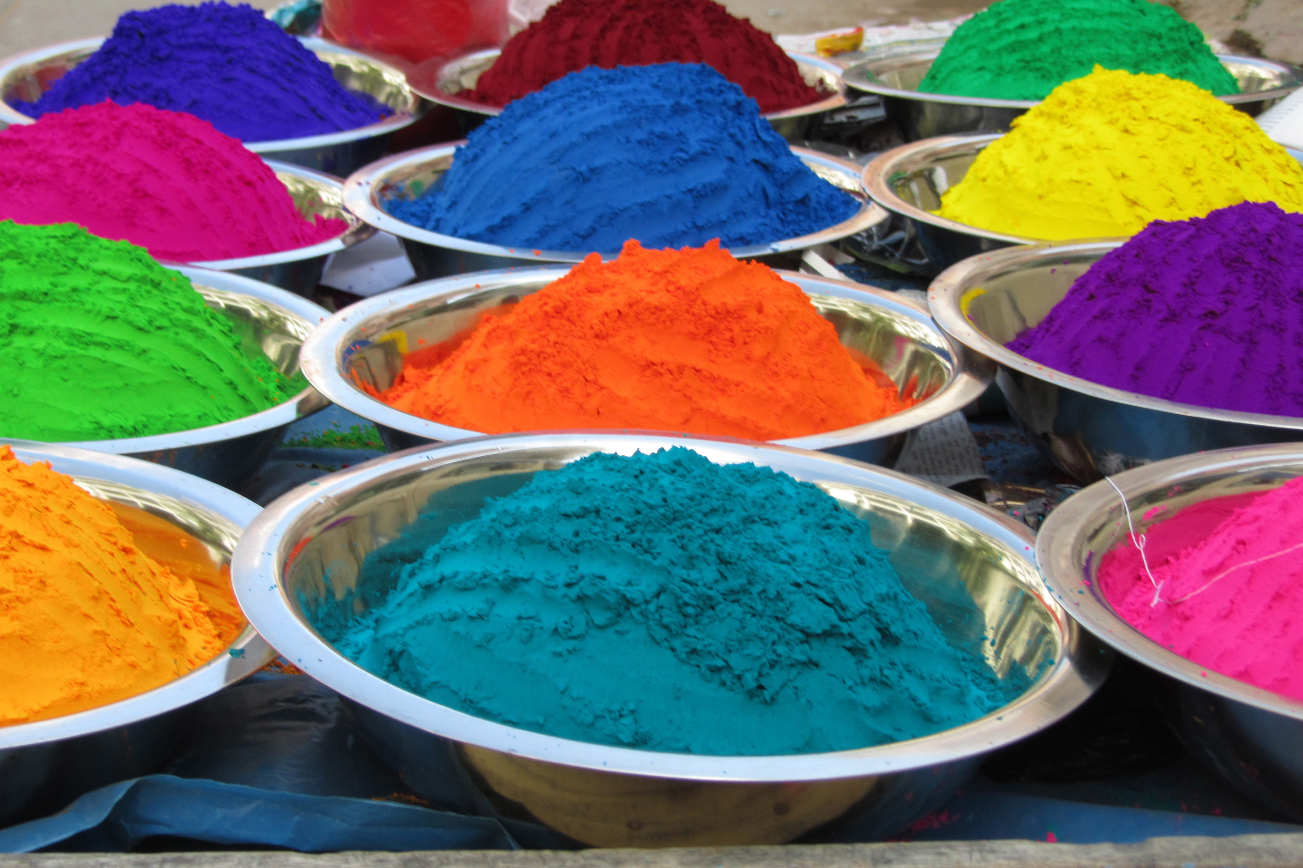 chalk, 4K, ground - culinary, color, high angle view, market, no people, spoon, retail, retail display, colours, multi colored, colour, order, in a row, HD Wallpaper