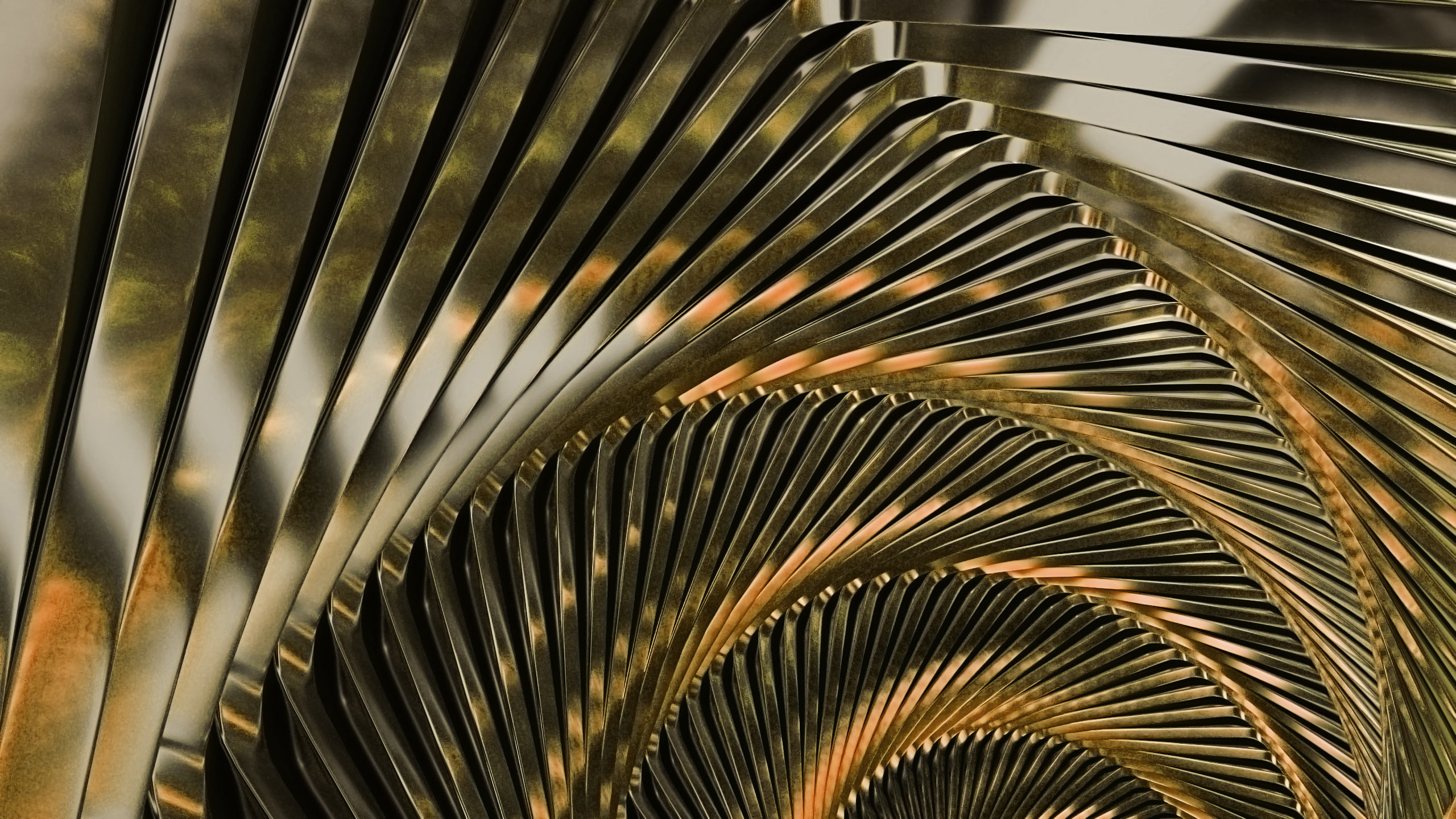 in a row, backgrounds, 2K, steel, music, no people, pipe organ, architecture, Gold, day, close-up, ceiling, Metal, design, pattern, palm tree, roof, palm leaf, HD Wallpaper