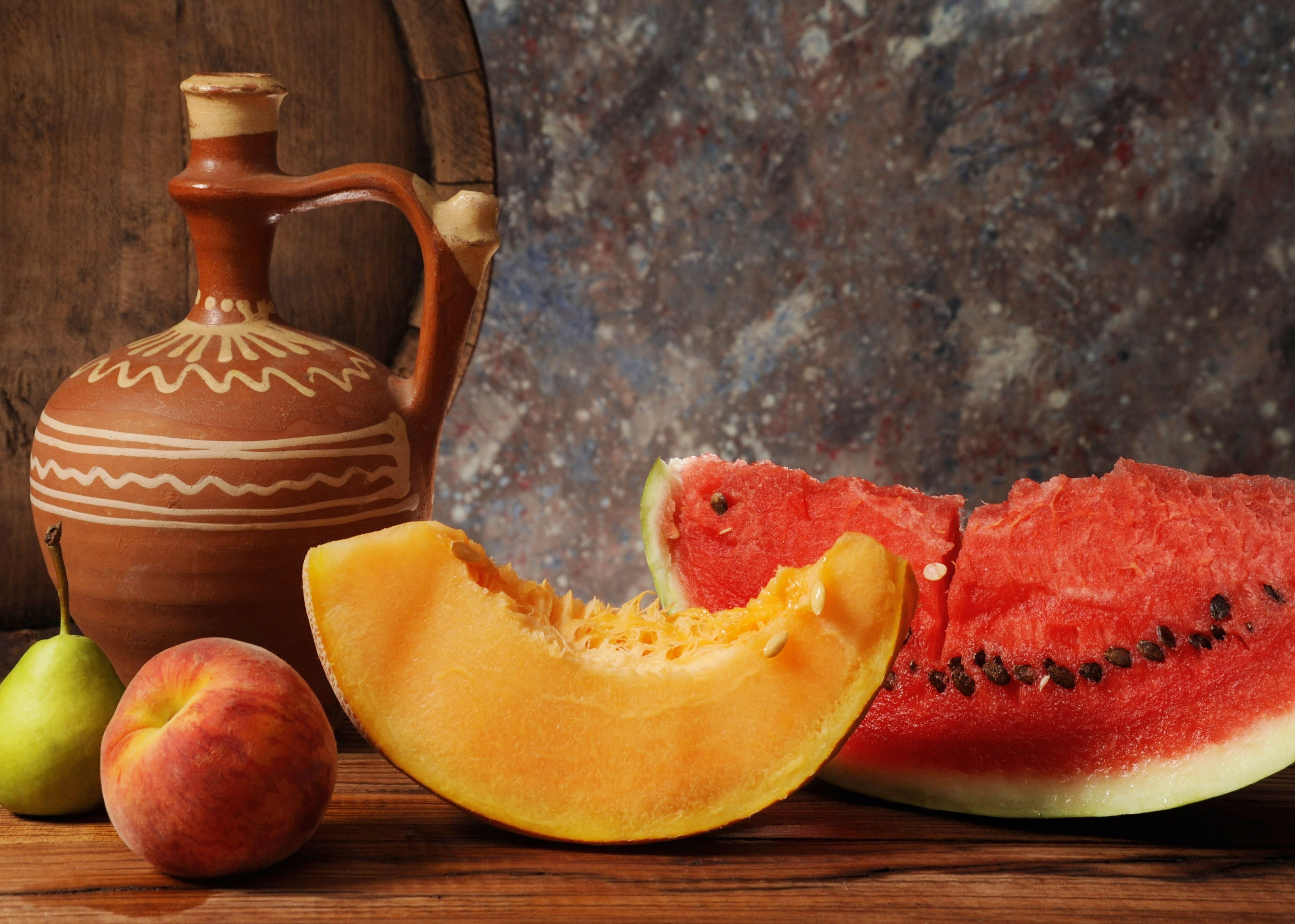 eating, fruits, snack, metal, table, food, freshness, backgrounds, dieting, cantaloupe, slice, sweet Food, organic, melon, ripe, healthy Eating, food And Drink, HD Wallpaper
