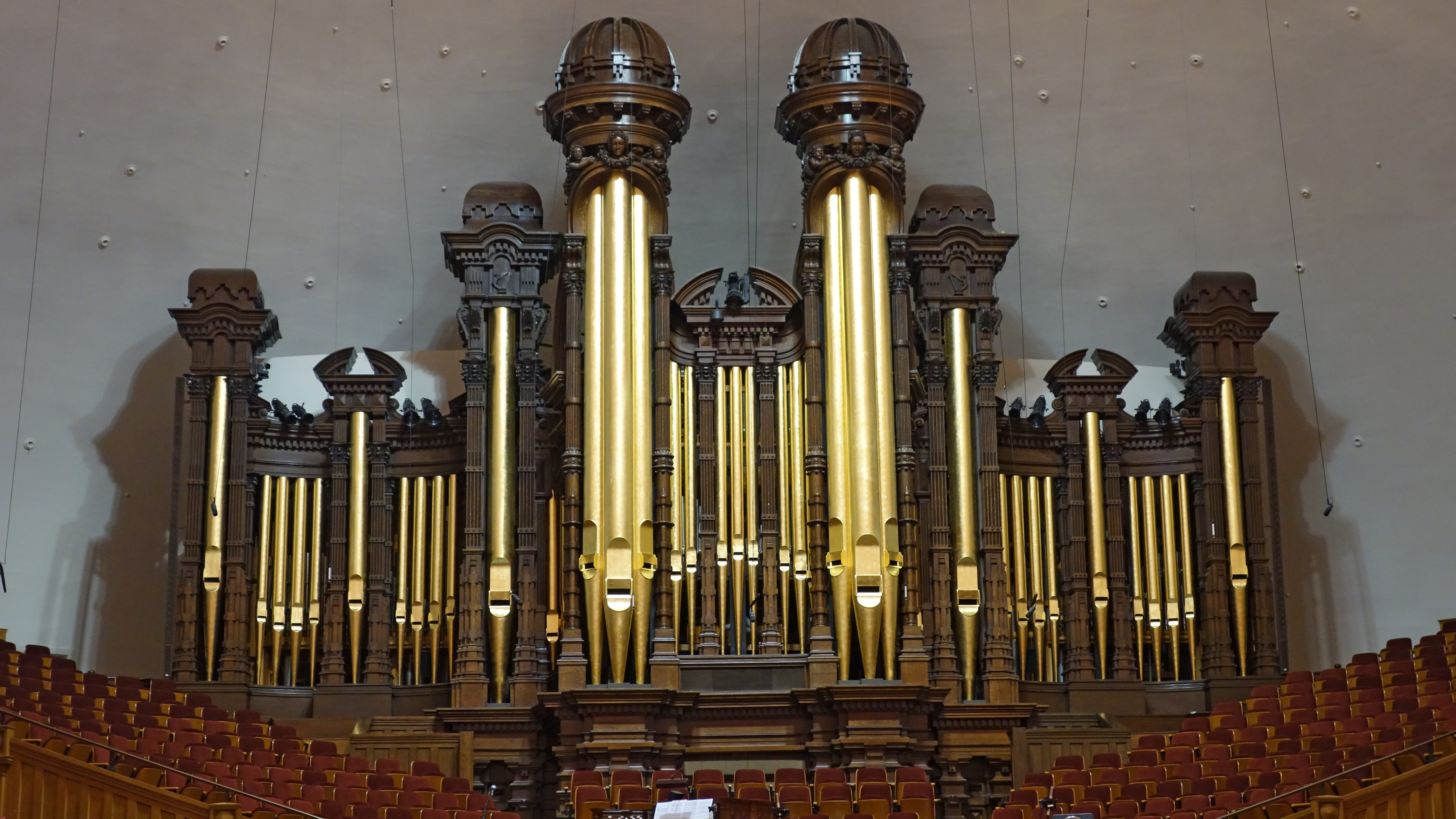 no people, building, music, faith, ornate, architecture, religion, musical Instrument, Salt Lake City, mormons, Church Organ, built structure, church, ceiling, HD Wallpaper