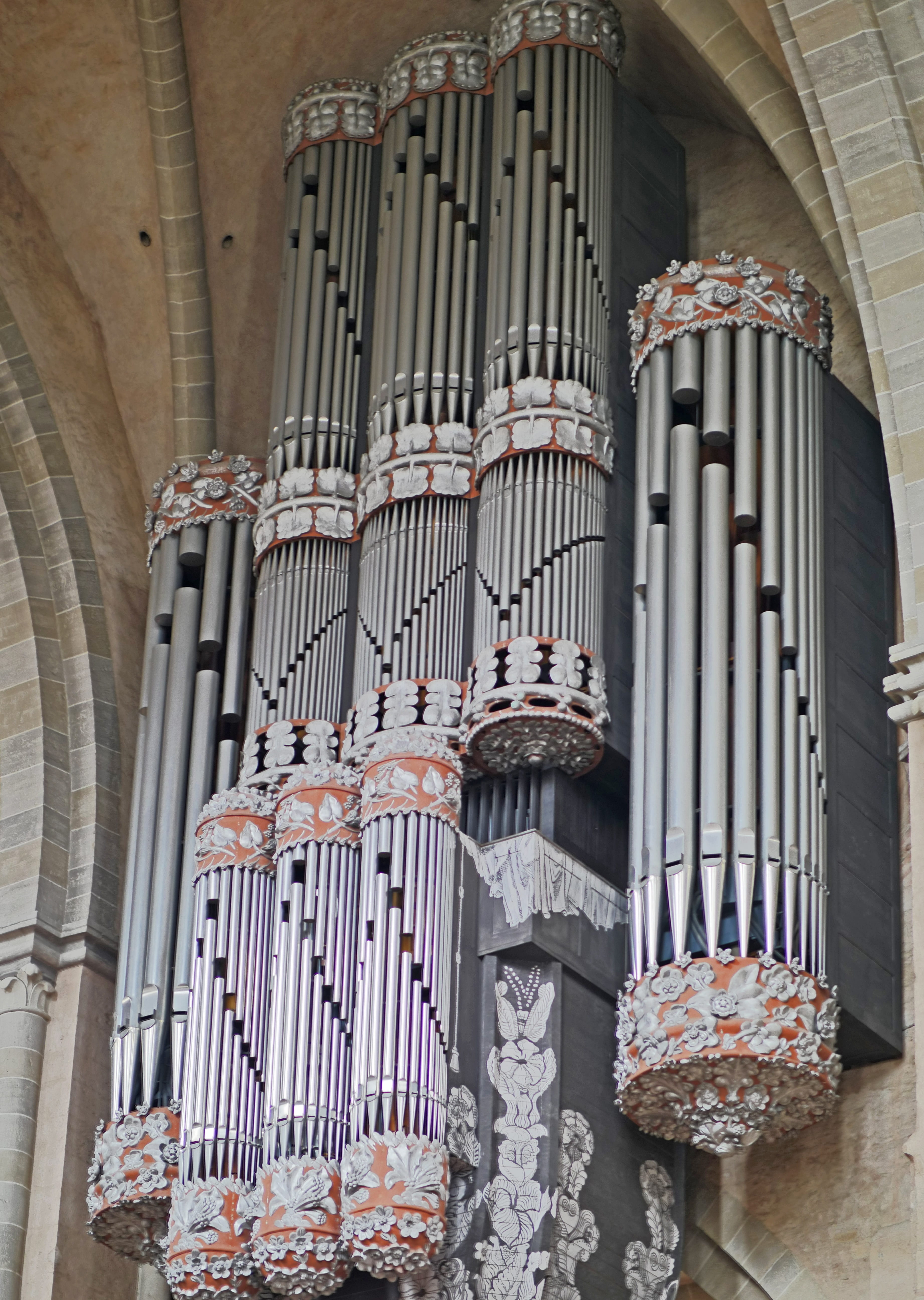 no people, place of worship, building, trier, dom, the past, belief, history, main organ, pattern, religion, spirituality, organ, house of worship, day, Phone HD Wallpaper