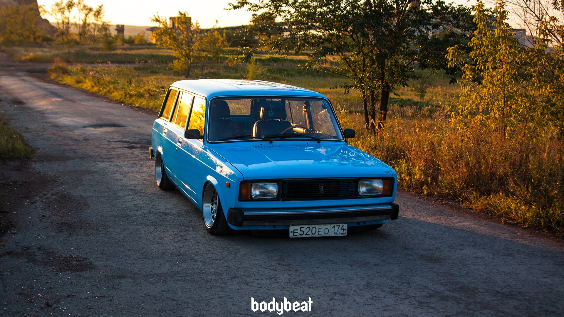 street, day, sedan, rural Scene, Lada, summer, john Cooper Works, 1080P, land, collectors Car, transportation, land Vehicle, obsolete, dirt Road, outdoors, HD Wallpaper