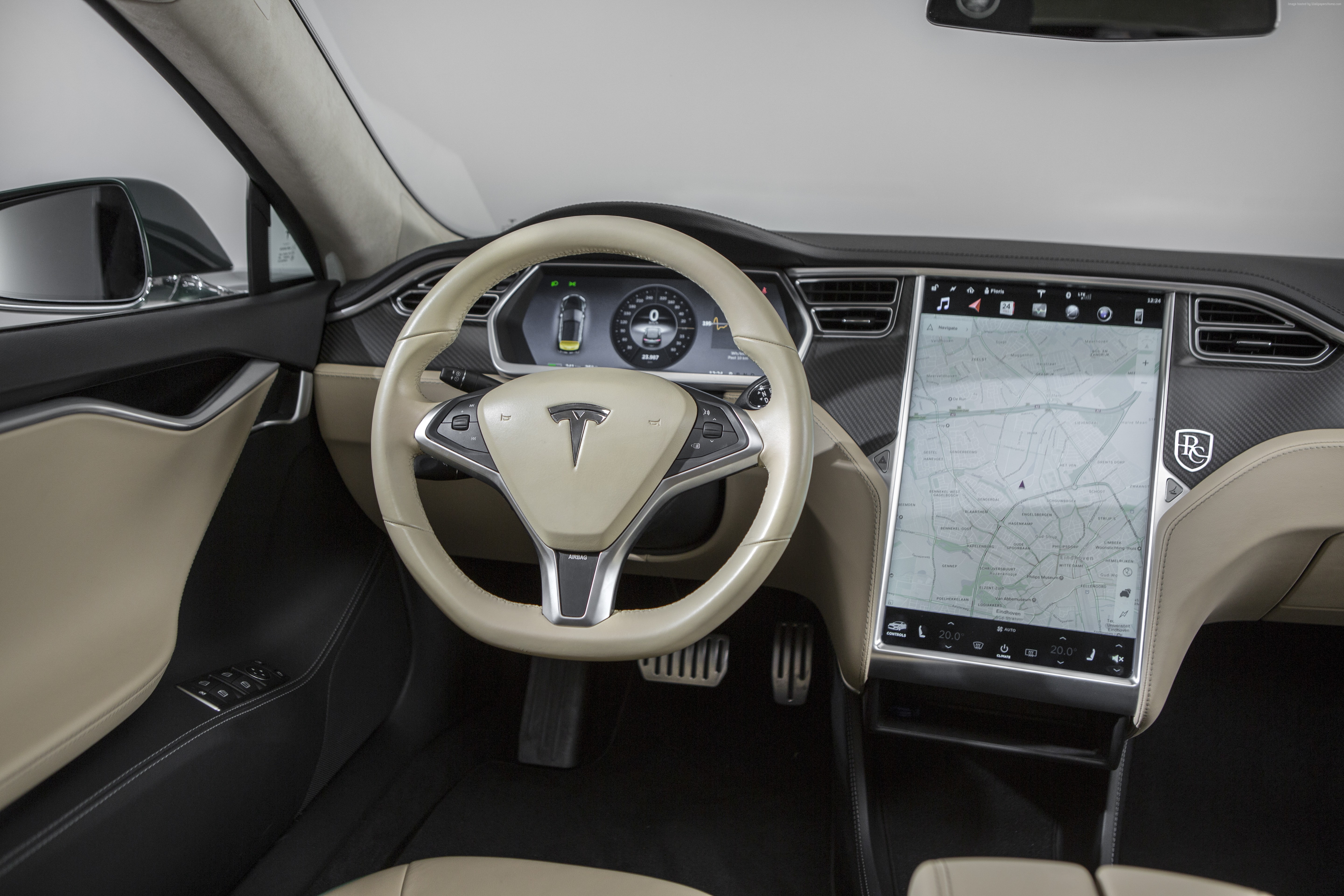 electric car, land vehicle, glass - material, mode of transportation, motor vehicle, air vehicle, 6K, vehicle interior, dashboard, 5K, indoors, steering wheel, HD Wallpaper