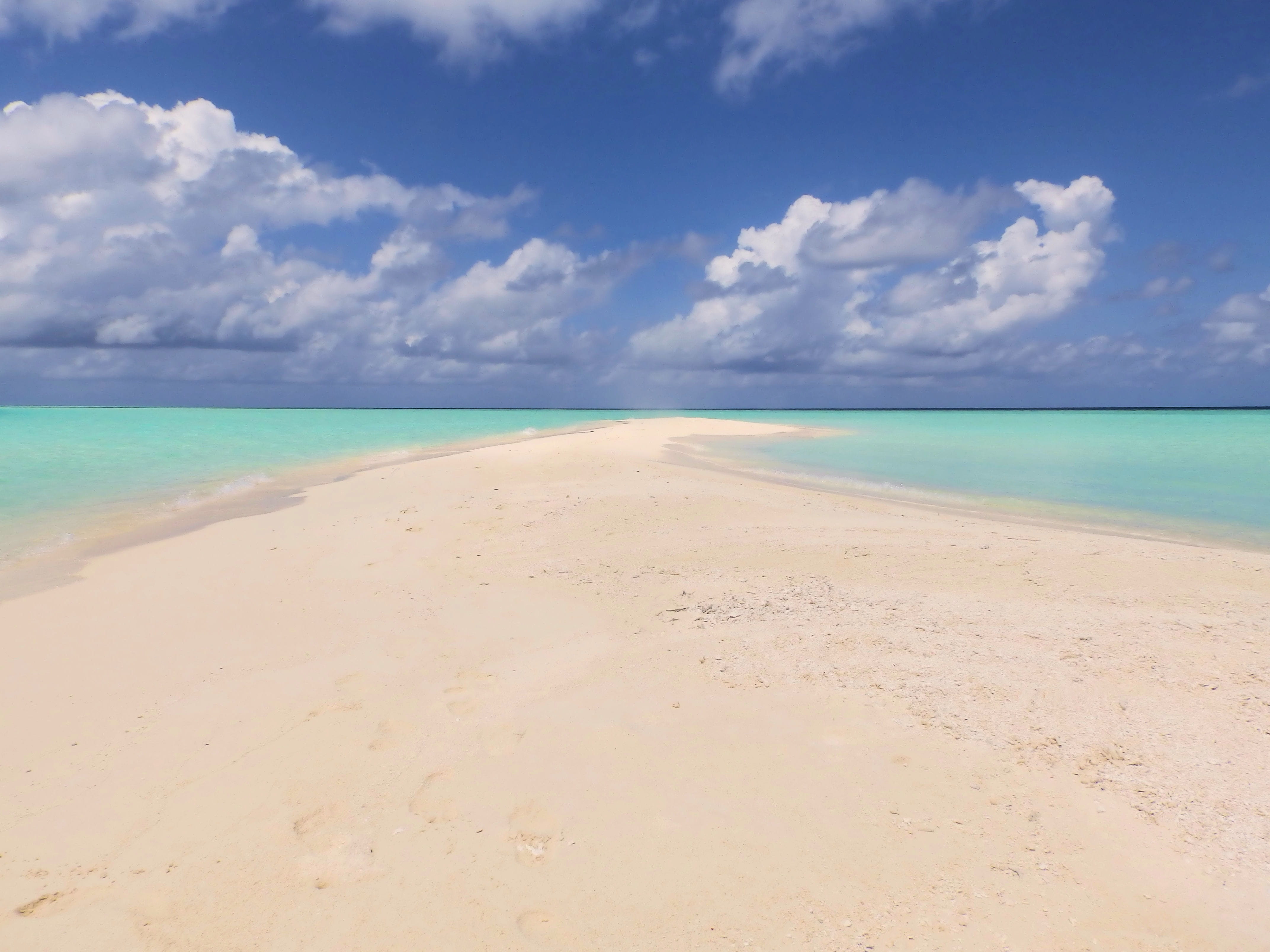 blue, sea, sky, idyllic, land, beach, scenics - nature, horizon, holiday, maldives, tranquility, holidays, sand, horizon over water, turquoise colored, HD Wallpaper