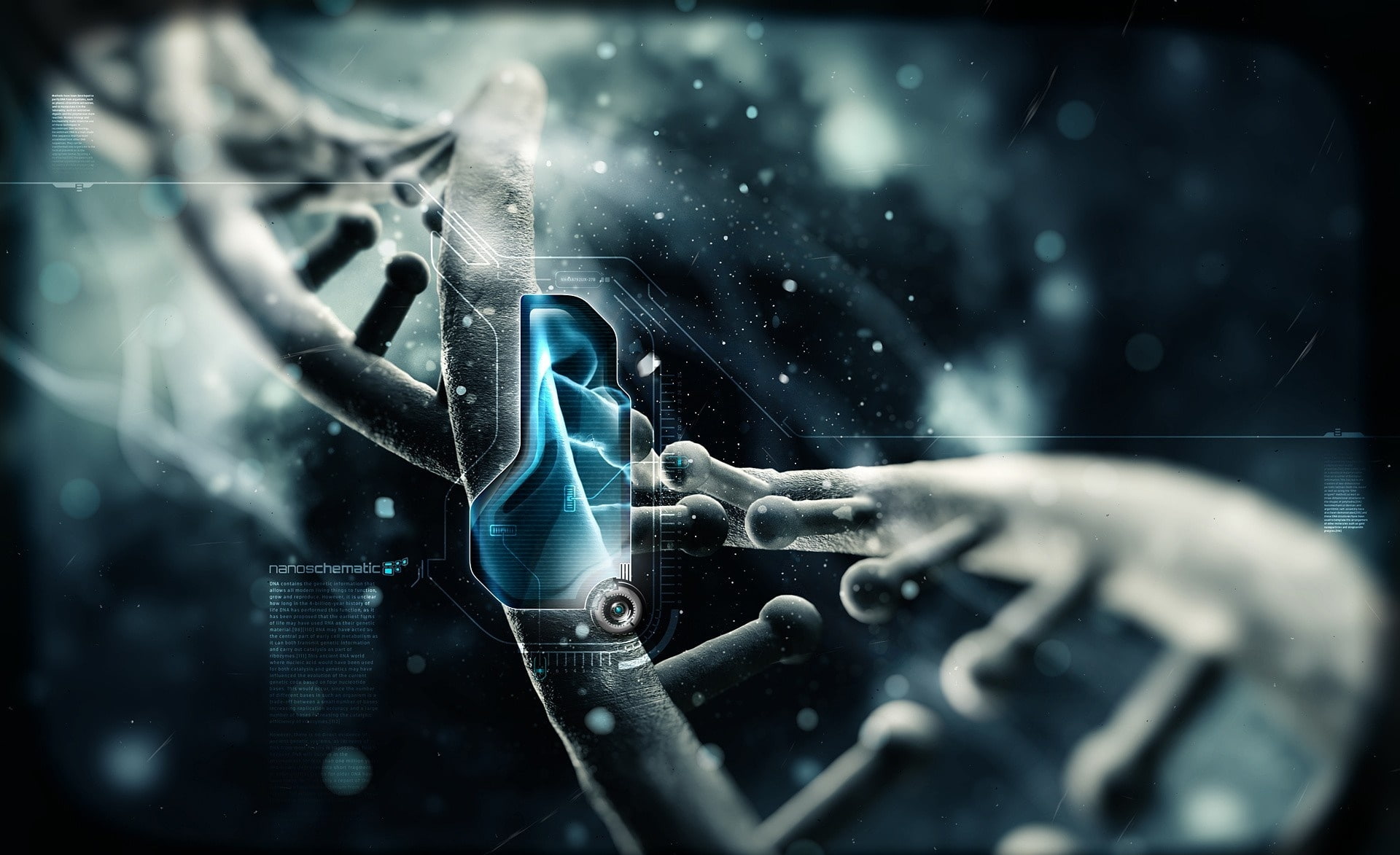 tool, industry, close-up, work tool, dna, transfer print, machine part, technology, steel, 3D, nature, 1080P, illustration, no people, car, dna strand, HD Wallpaper