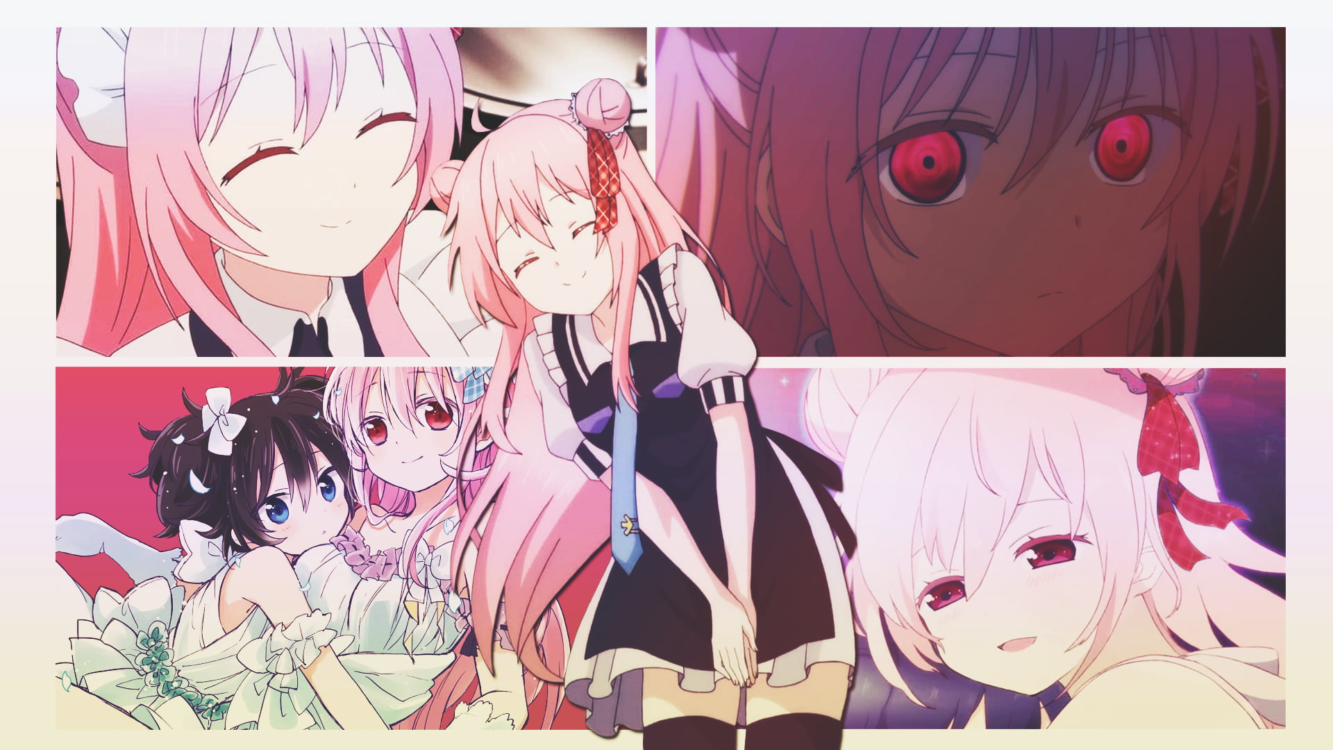 1080P, anime girls, Satō Matsuzaka, Shio Kōbe, anime, Happy Sugar Life, HD Wallpaper