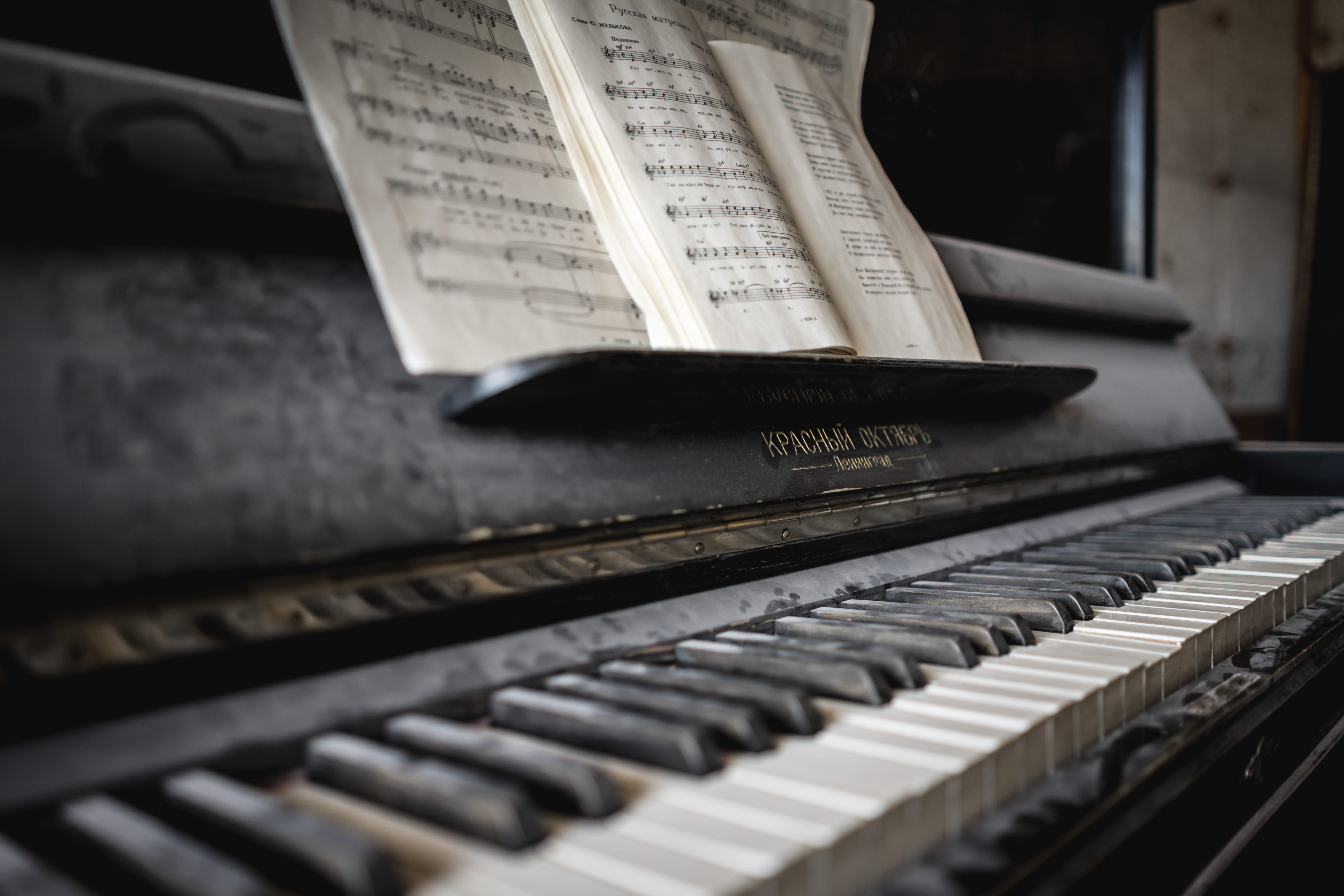 selective focus, keys, white, keyboard, classical style, arts culture and entertainment, photography, sheet music, paper, musical instrument, indoors, selective, HD Wallpaper