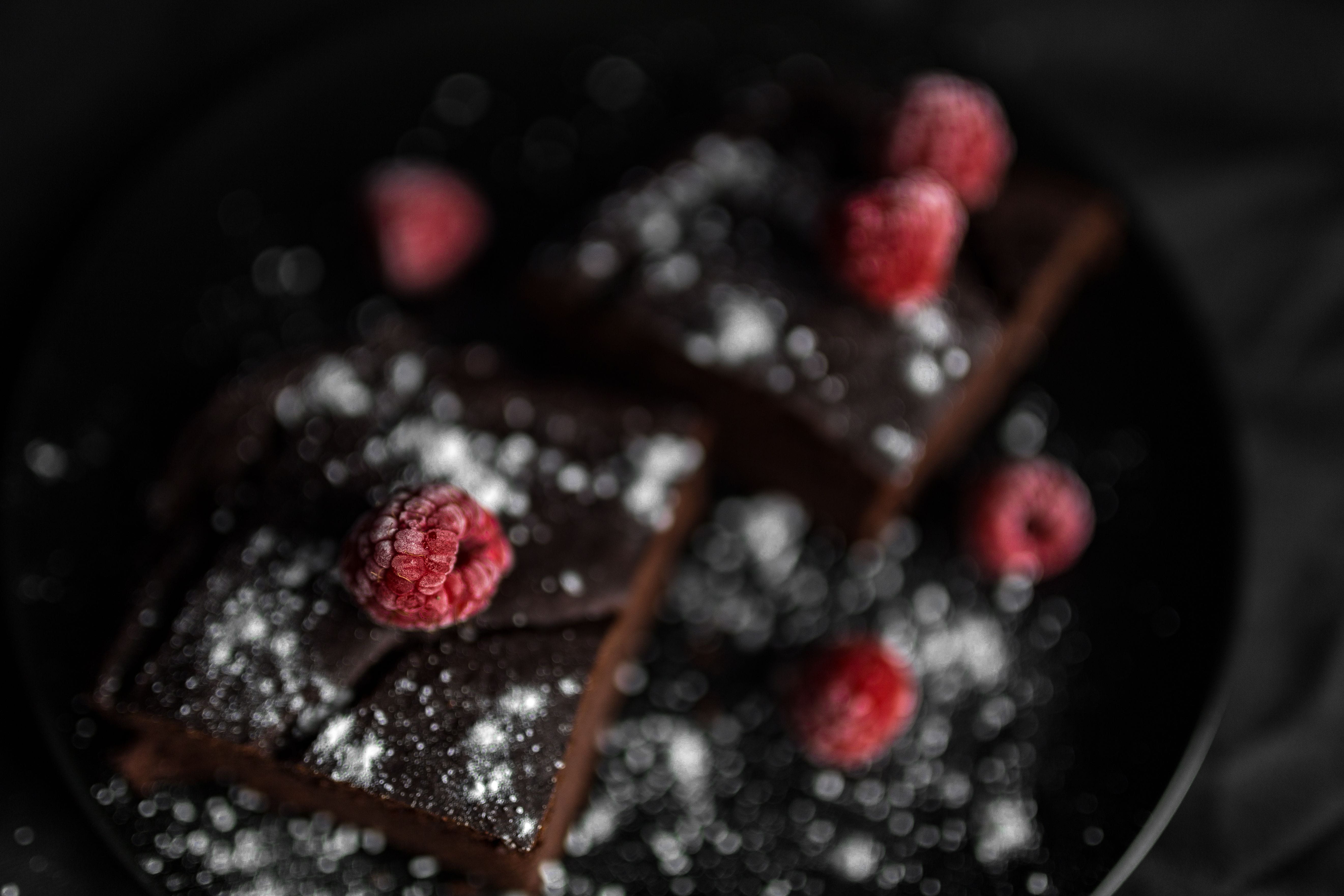 bean, dessert, food and drink, BROWNIE, peanut, raspberry, macro, sweet food, RED BEAN, PEANUT BUTTER, berry fruit, delicious, no people, butter, day, cake, HD Wallpaper