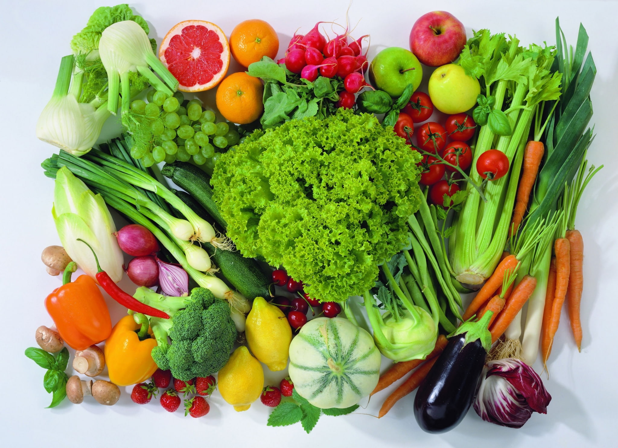 organic, still life, no people, fruit, broccoli, green color, carrot, vegetarian food, 1080P, green, healthy eating, raw food, wellbeing, choice, tomato, HD Wallpaper