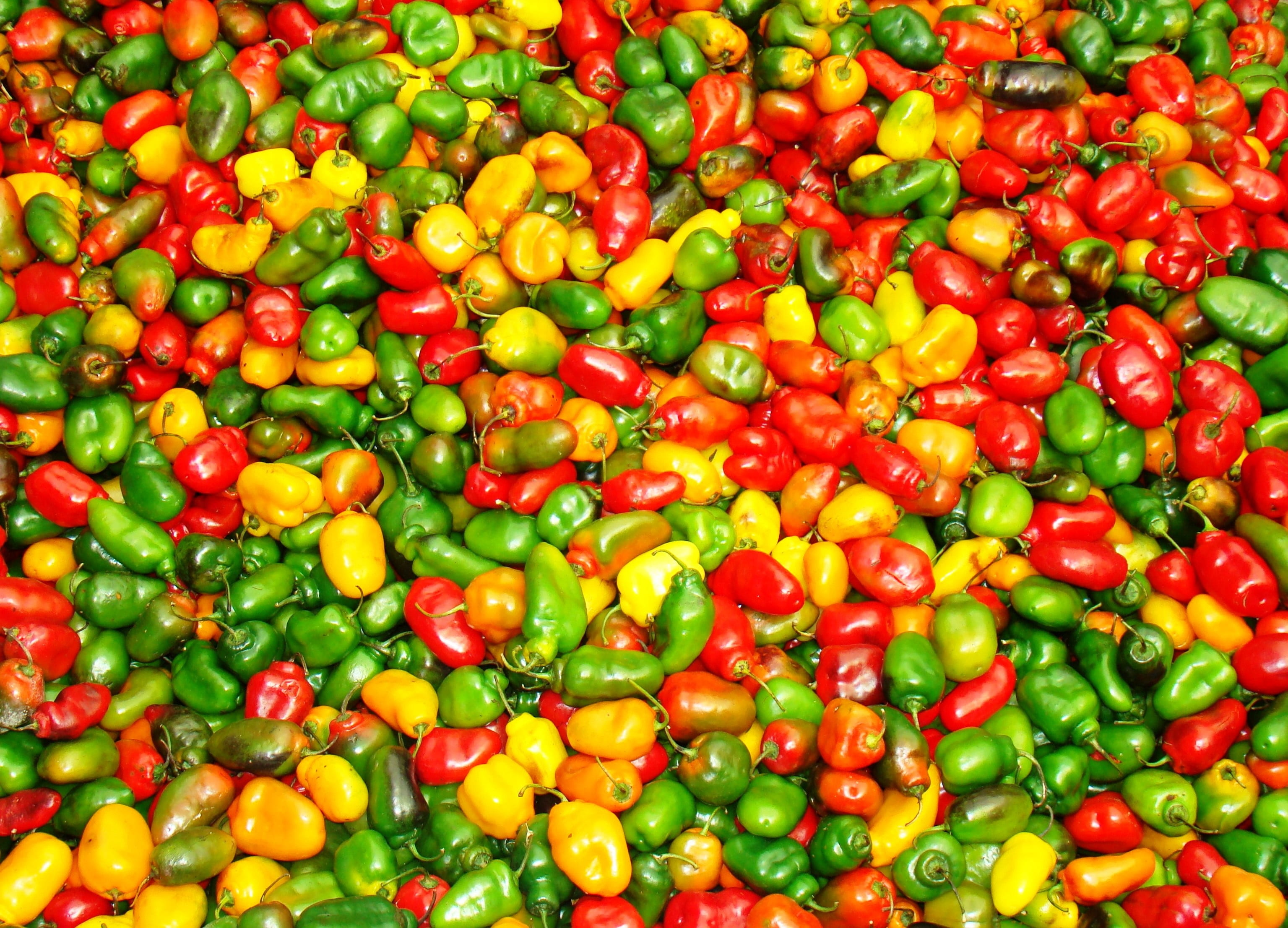 food, for sale, backgrounds, market, pepper, spice, wellbeing, colorful, abundance, retail, large group of objects, freshness, food and drink, bell, ripe, HD Wallpaper