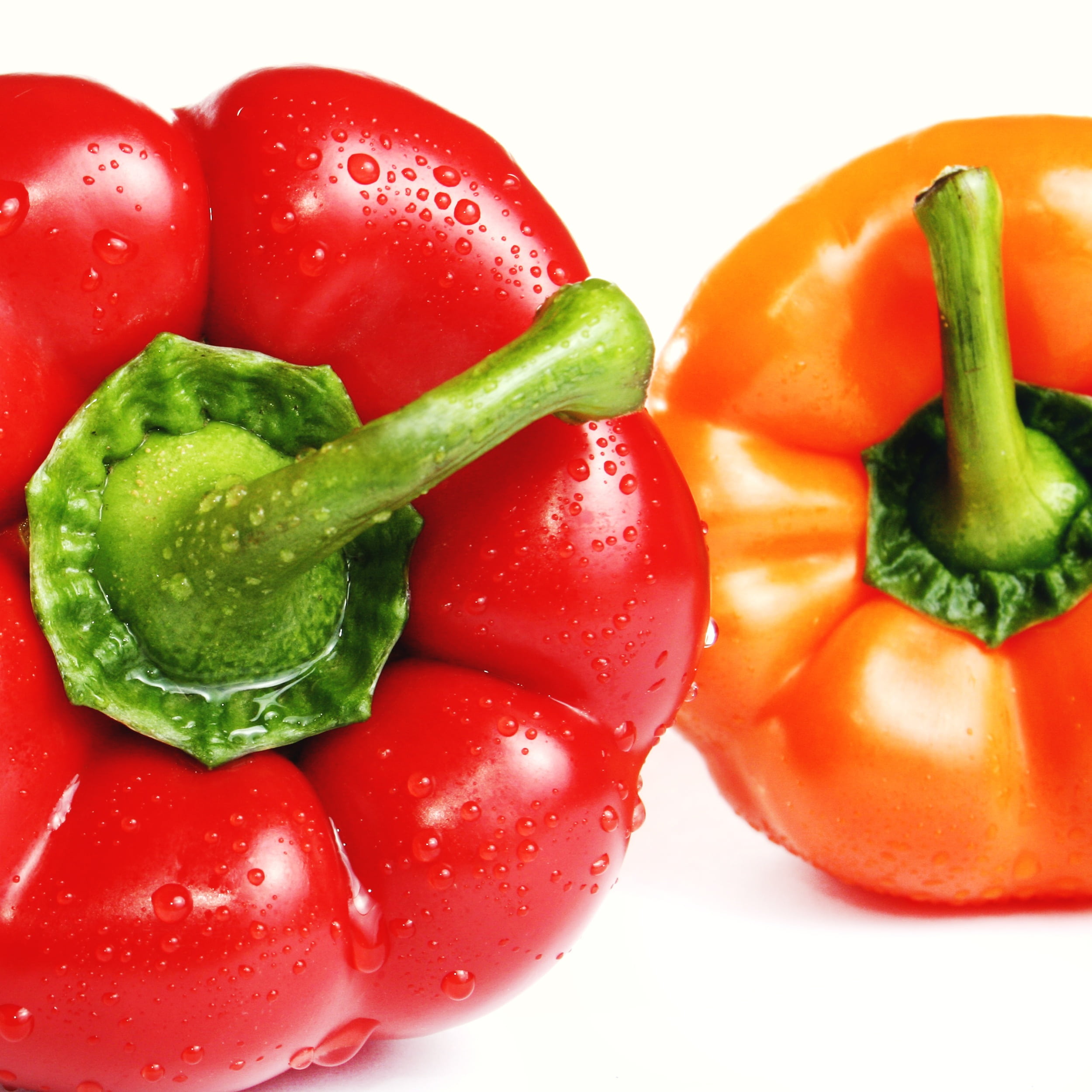 no people, rich in vitamins, bell pepper, red, salad, tomato, drop, studio shot, freshness, green, water, wet, sweet peppers, delicious, cook, vitamins, Phone HD Wallpaper
