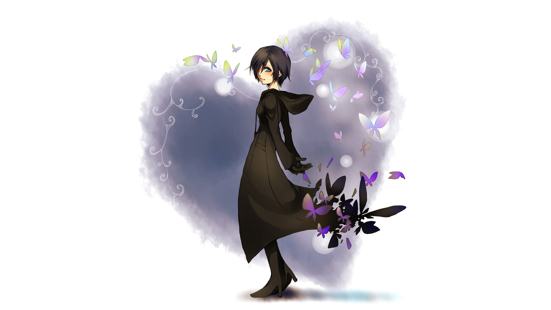 dress, heart, hd, hearts, 1080P, kingdom, white, video games, HD Wallpaper