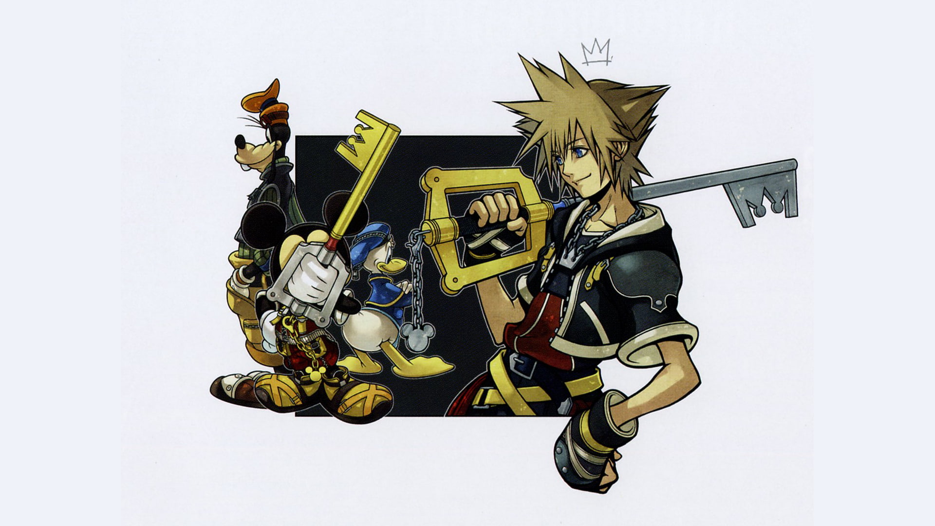 1080P, anime, hd, video games, hearts, white, kingdom, disney, key, HD Wallpaper