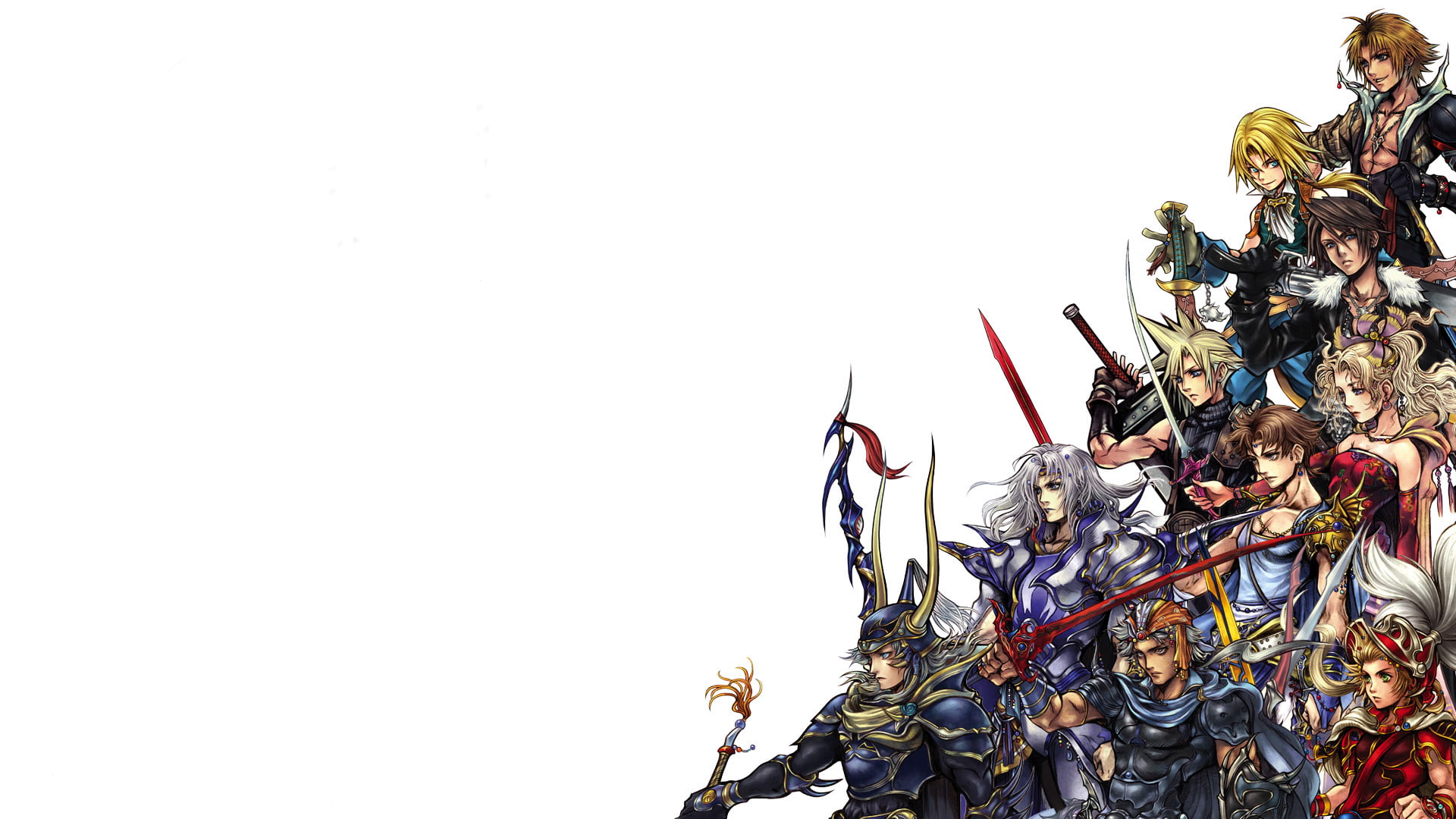 hd, 1080P, dissidia, final, video games, white, fantasy, HD Wallpaper