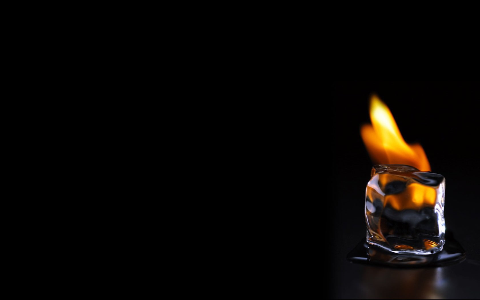 ice cubes, 720P, fire, HD Wallpaper