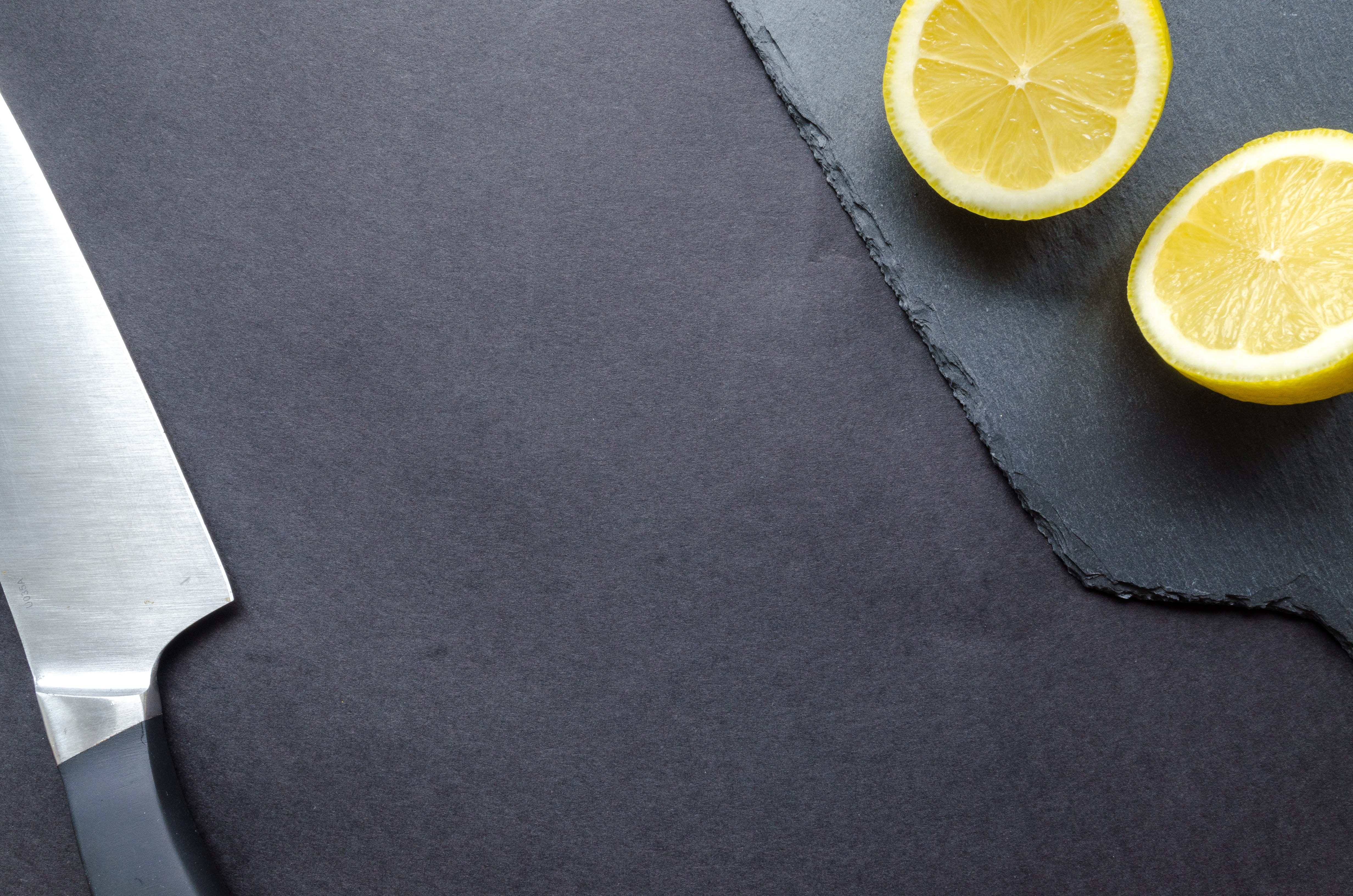 orange, healthy lifestyle, sour, still life, slice, 4K, fresh, freshness, lemons, no people, juicy, healthy eating, food, close-up, fruit, black, lemon, HD Wallpaper