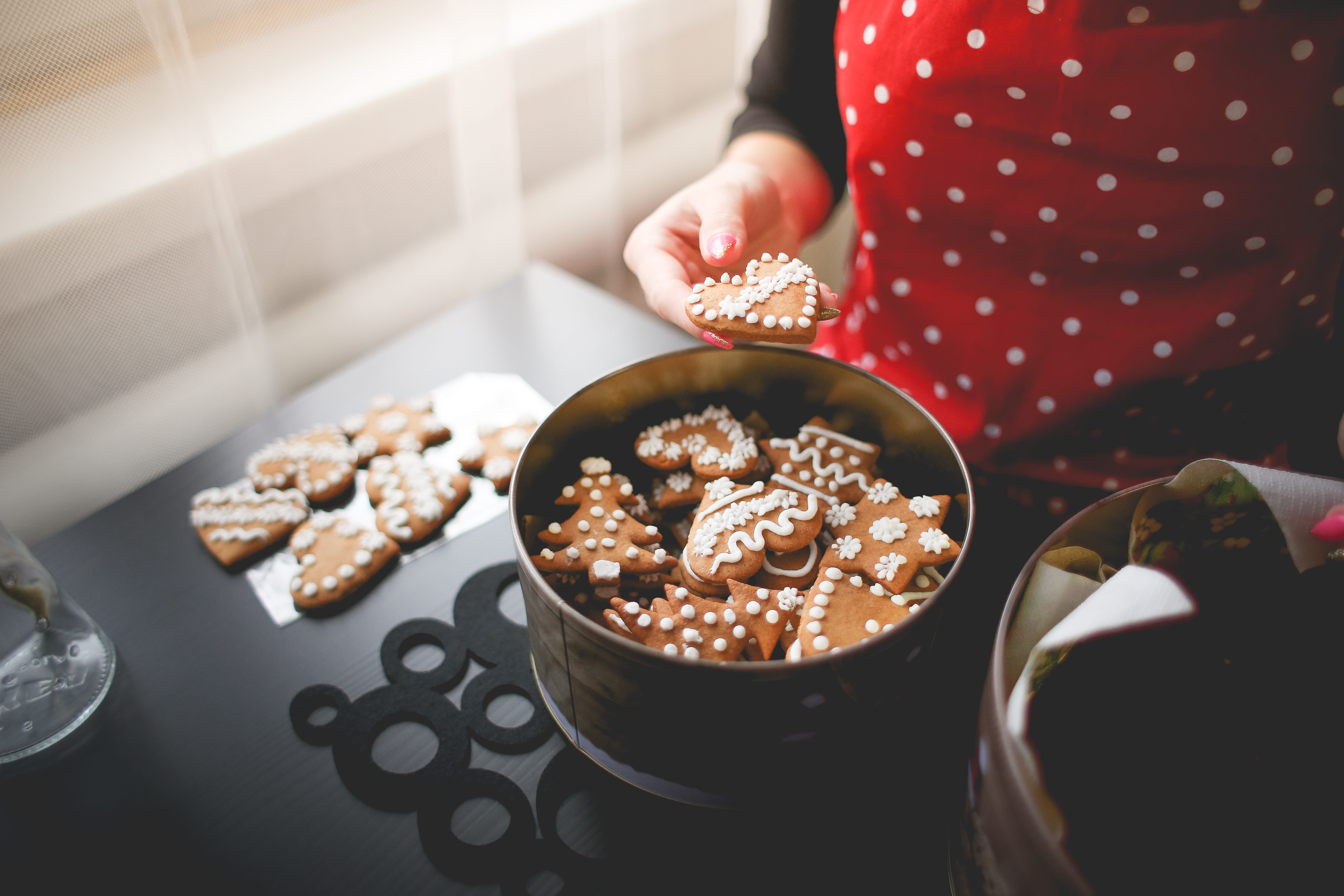 cooking, cookie, high angle view, human body part, breakfast, bowl, freshness, food and drink, midsection, wellbeing, Baking, sweet, top, christmas baking, HD Wallpaper