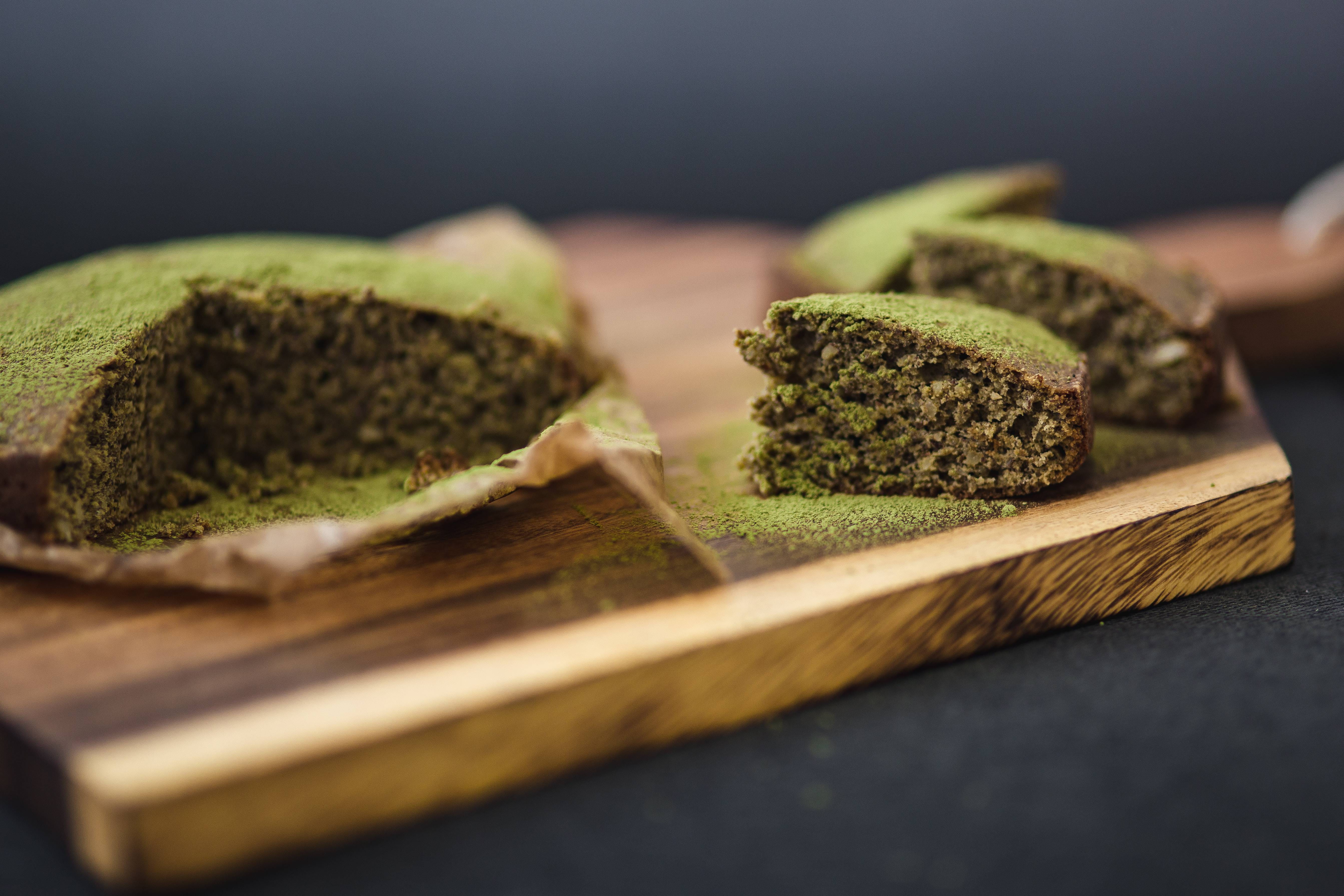 matcha, baking, no people, gourmet, food, board, bread, wood - Material, healthy lifestyle, Delicious, 5K, green color, tray, slice, tea, hygge, cake, HD Wallpaper