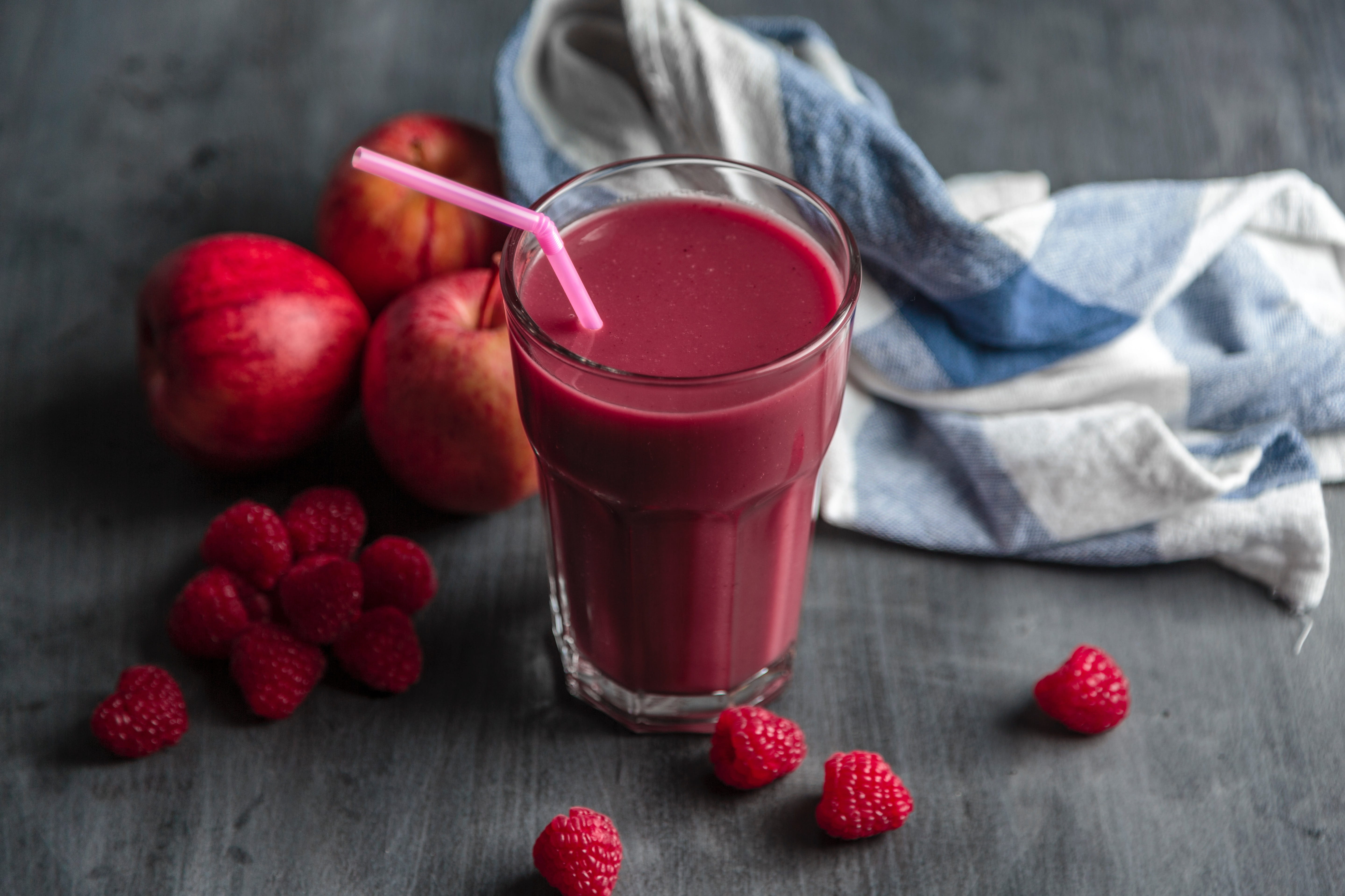 food and drink, glass, wellbeing, berry, straw, milk, red, freshness, raspberry, smoothie, berries, drink, crockery, mash - food state, raspberries, healthy lifestyle, HD Wallpaper