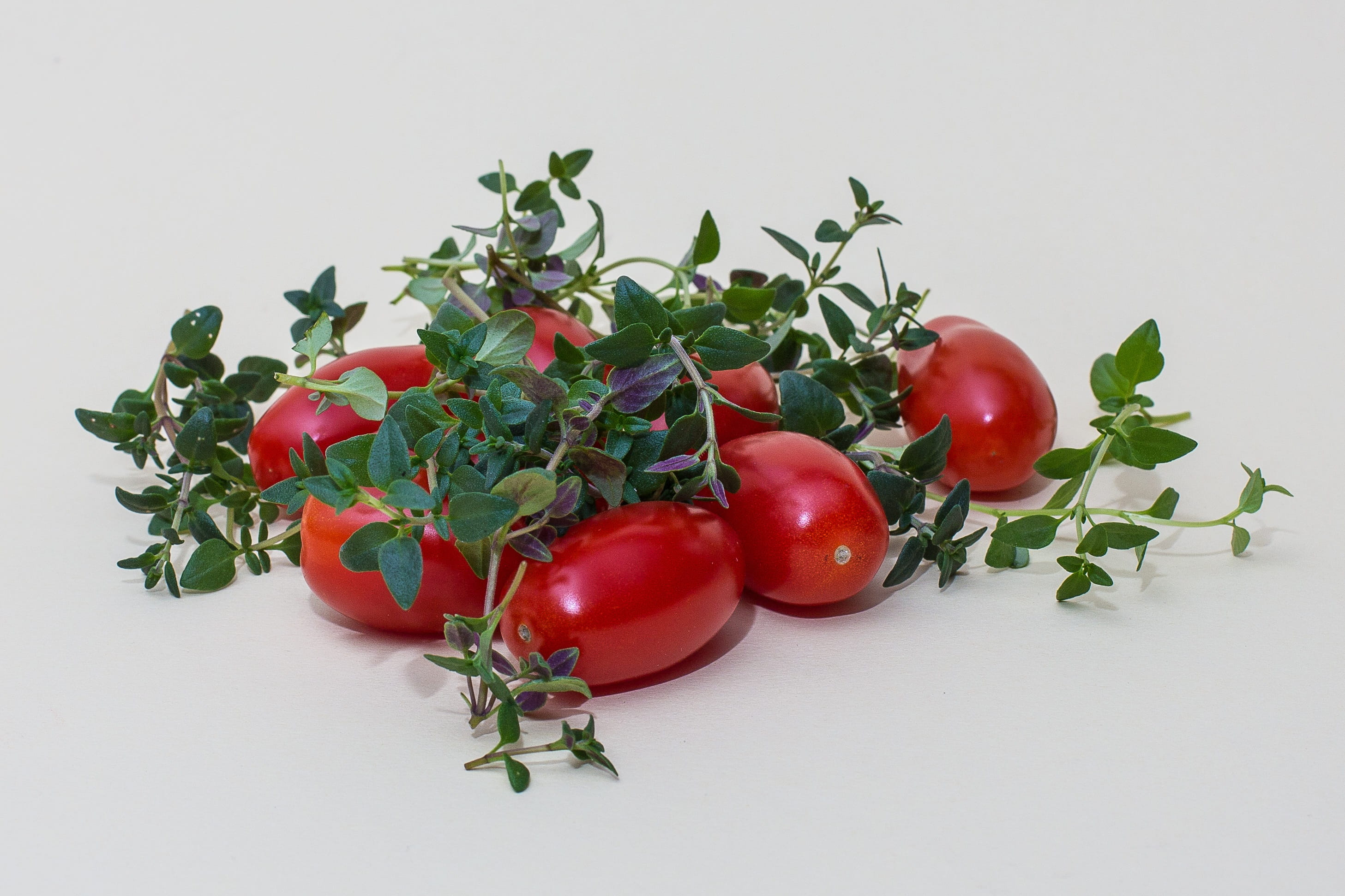 vegetarian Food, cook, Thyme, garden plant, organic, plant, food And Drink, Herbs, nature, tomato, still life, wellbeing, kitchen herb, leaf, Kitchen, herb, HD Wallpaper