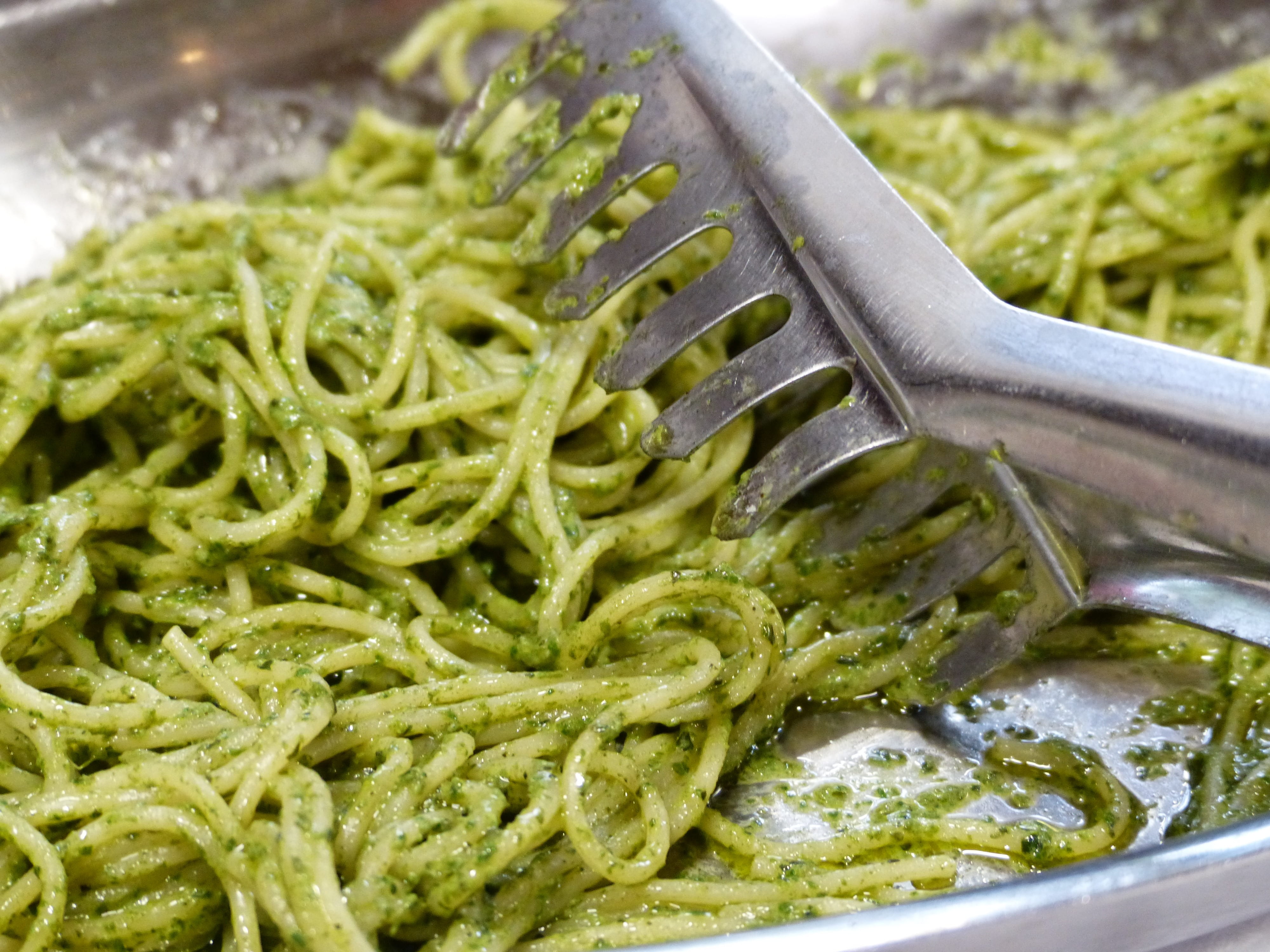 basil, bowl, cheese, green, national dish, eat, wellbeing, pesto, ready-to-eat, household equipment, parmesan, pasta tongs, food and drink, close-up, handmade, HD Wallpaper