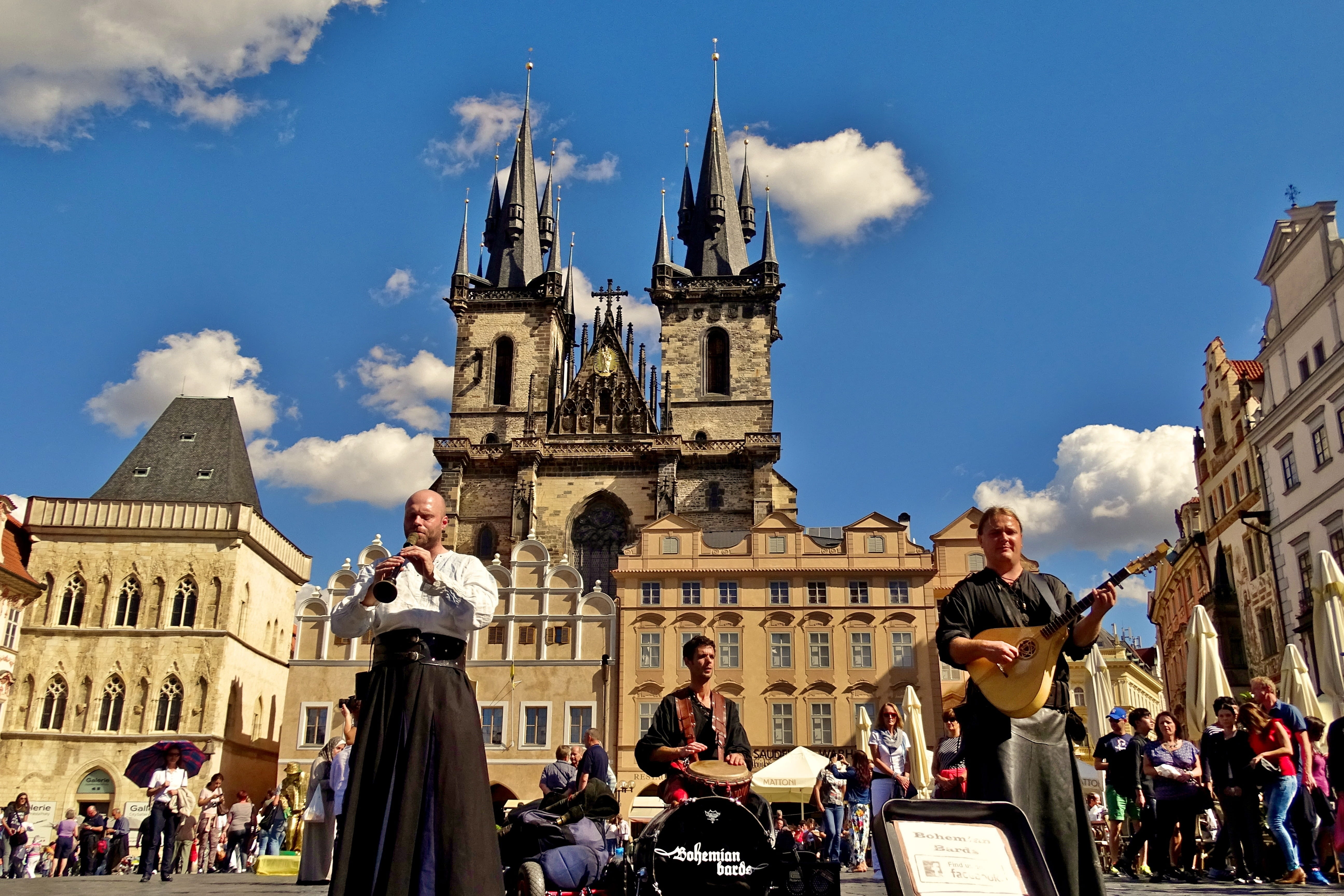 place of worship, the past, old town hall, prague, 5K, prague castle, large group of people, city, praha, historically, group of people, built structure, HD Wallpaper