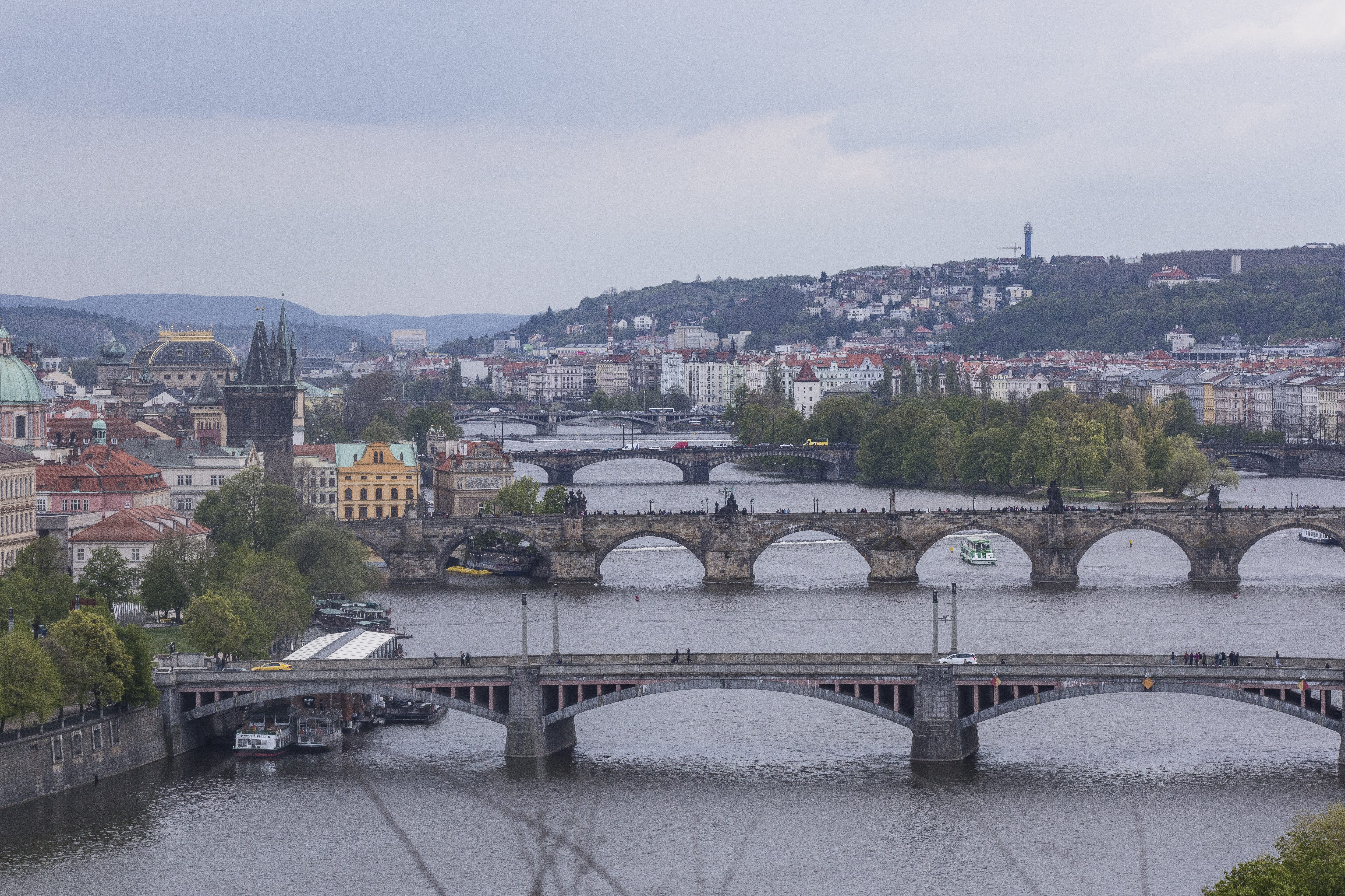 czech republic, transportation, bridge, no people, europe, arch bridge, city, historically, travel destinations, river, nature, architecture, arch, capital, HD Wallpaper