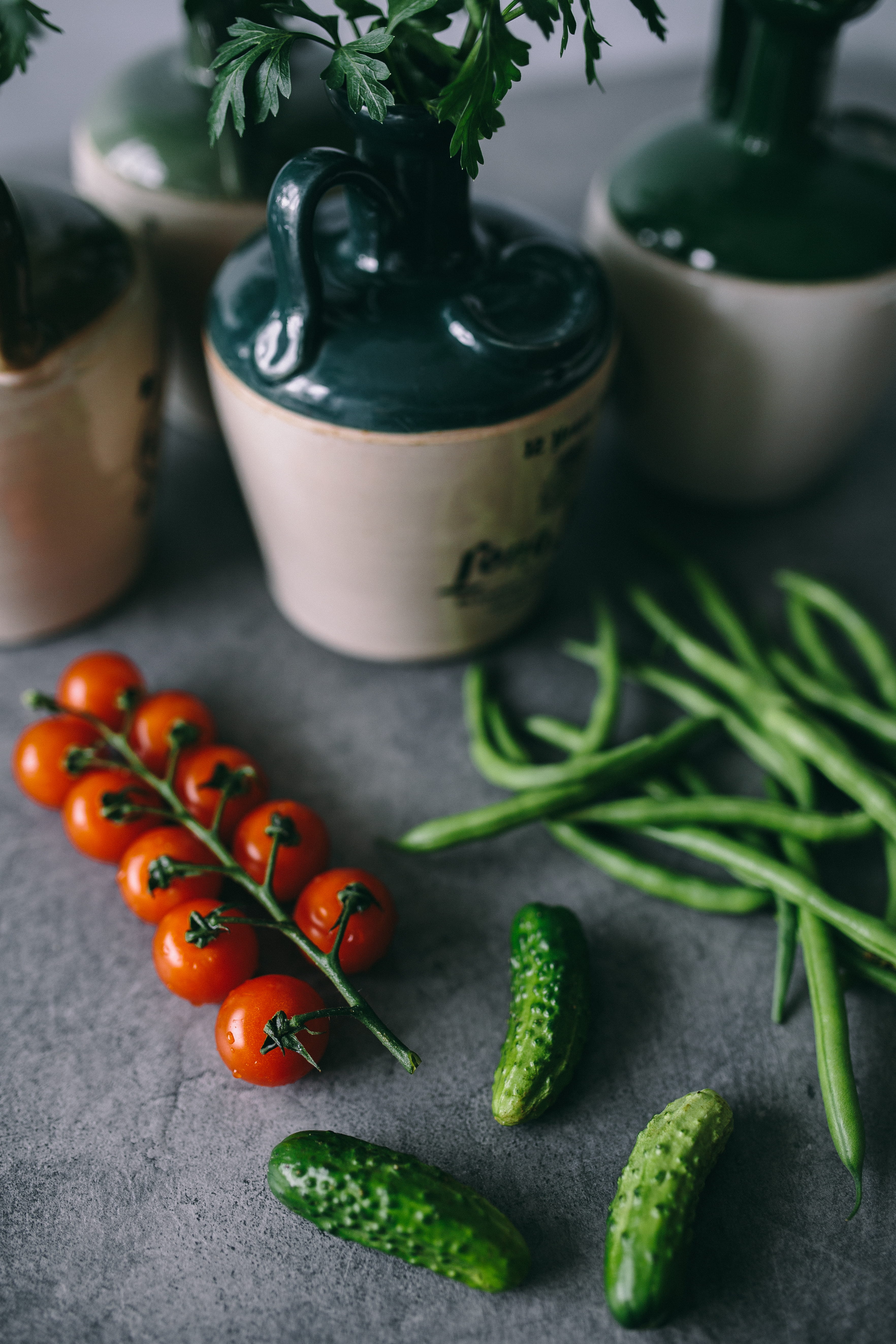 food and drink, red chili pepper, indoors, herb, red, parslel, green Color, peas, food, spice, no people, high angle view, leaf, selective focus, pepper, Phone HD Wallpaper