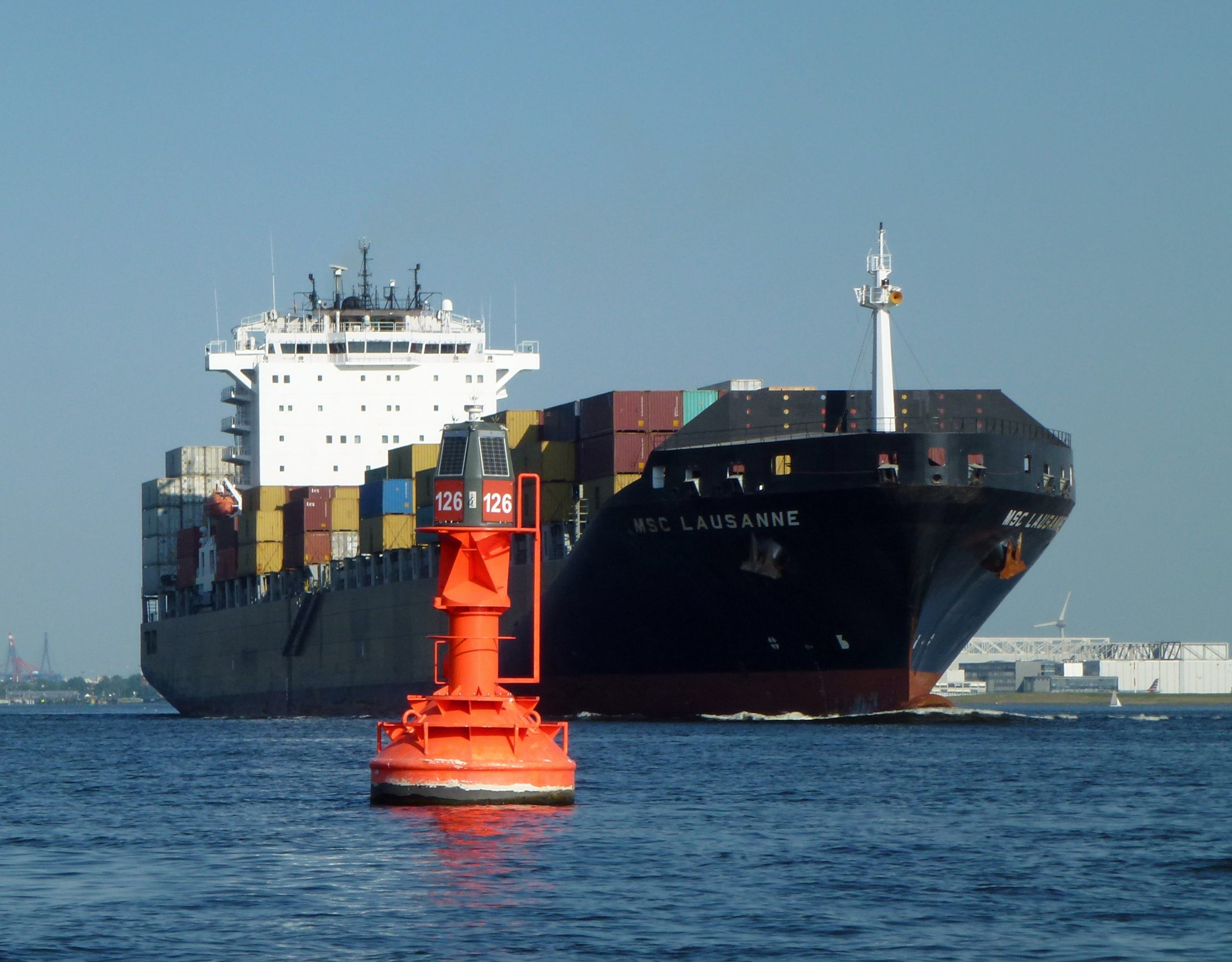 transportation, sea, cruise ship, outdoors, business, sky, no people, frachtschiff, Container, Ton, floating on water, container ship, mode of transportation, HD Wallpaper