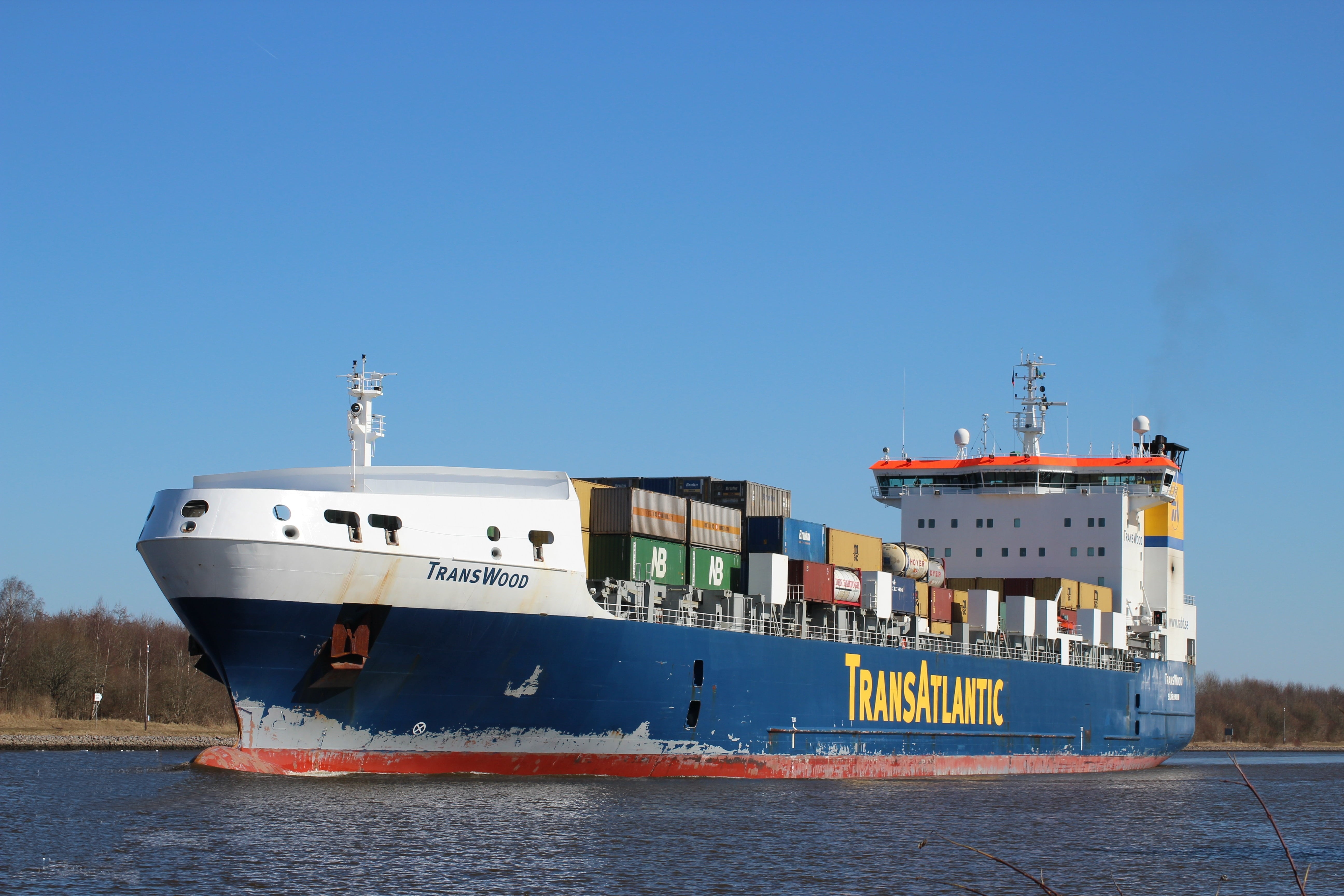 sky, industry, shipping, container, sea, north america, nok, cargo Container, blue, nature, container Ship, outdoors, 5K, business, nautical Vessel, no people, HD Wallpaper