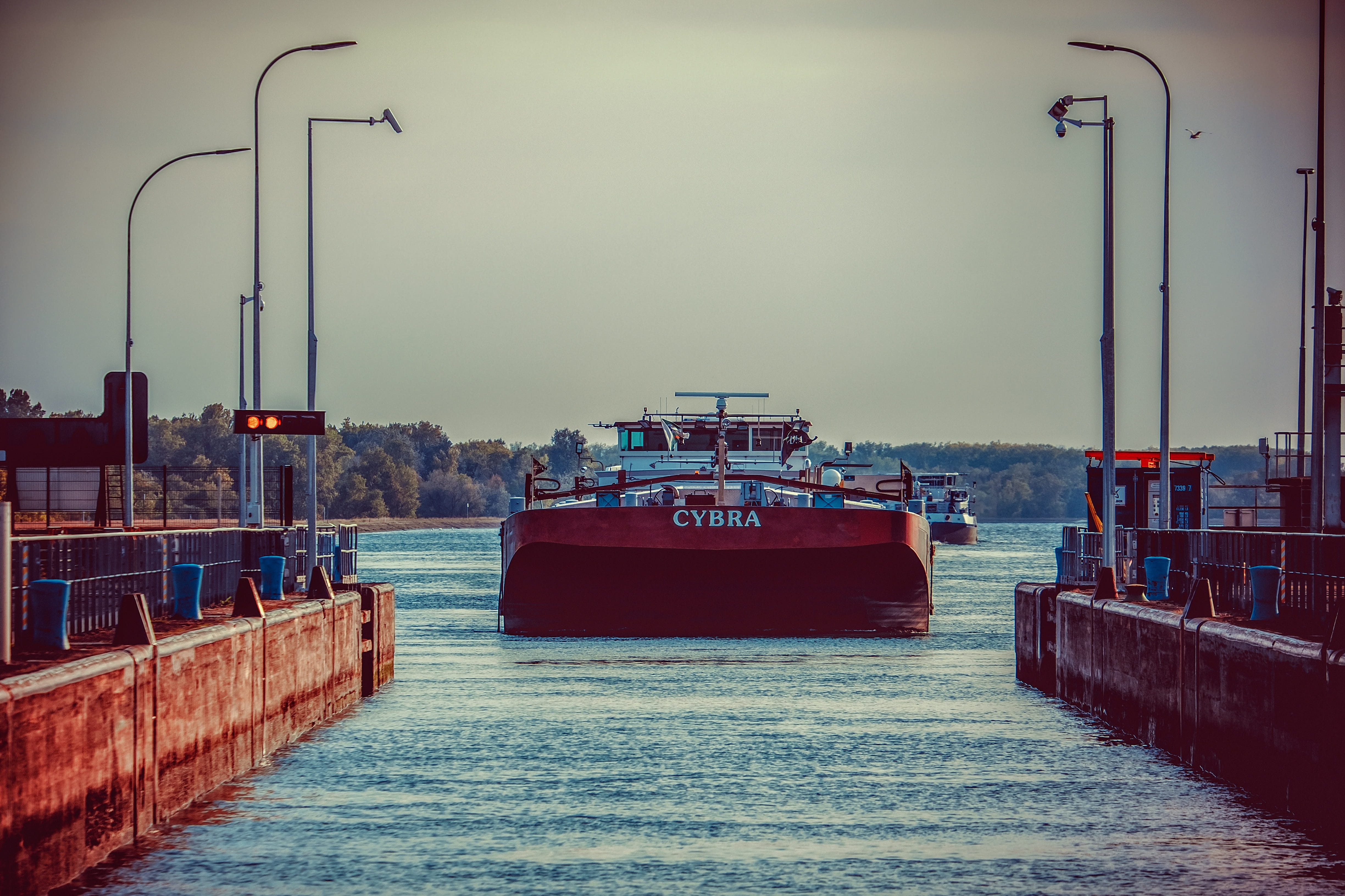4K, mode of transportation, no people, waters, day, street, lighting equipment, port, create, architecture, moored, sky, rhine cruises, nature, sluice system, HD Wallpaper