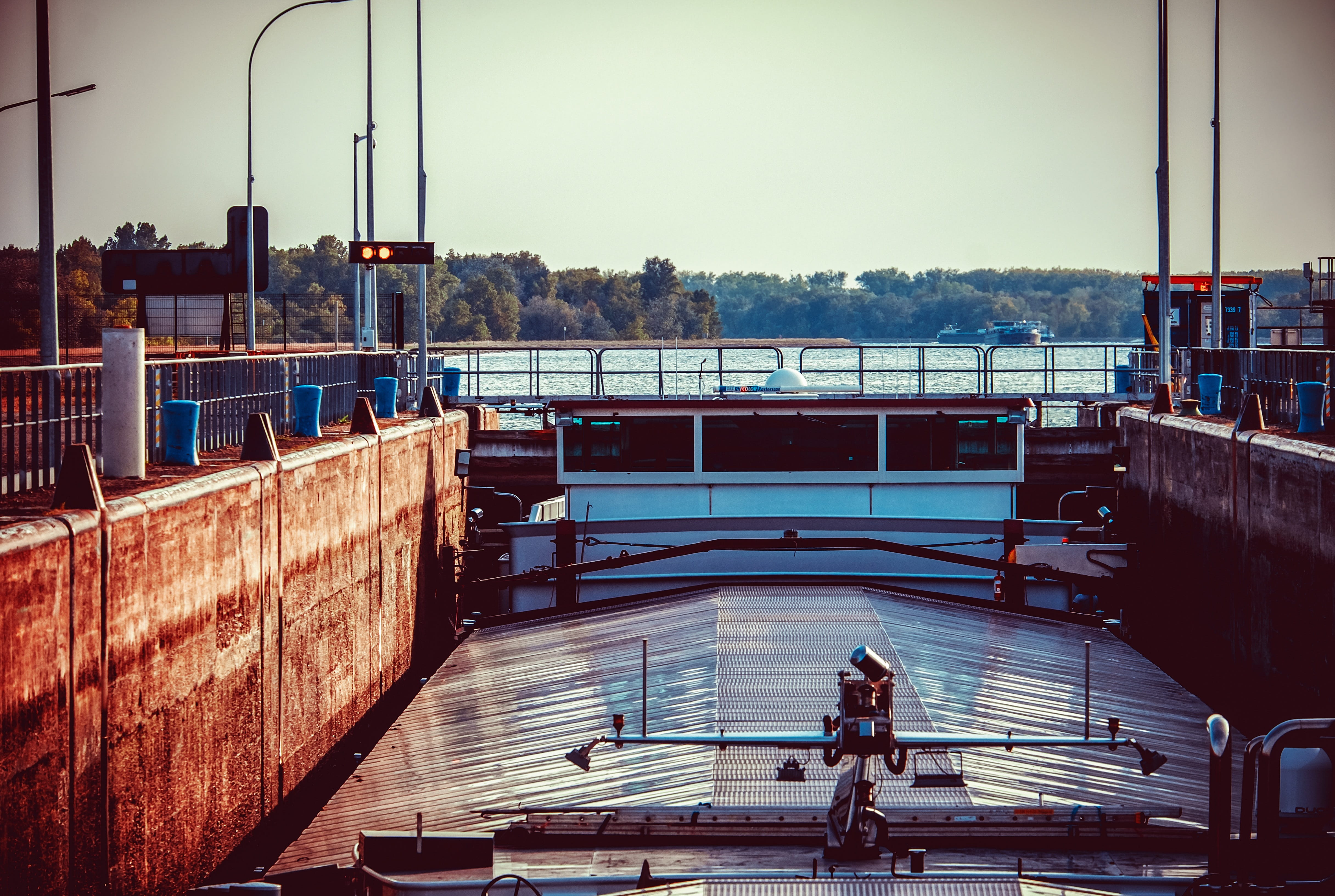 transport system, nautical vessel, city, locks, moored, architecture, 4K, frachtschiff, rhine, men, outdoors, building exterior, lifestyles, full length, HD Wallpaper