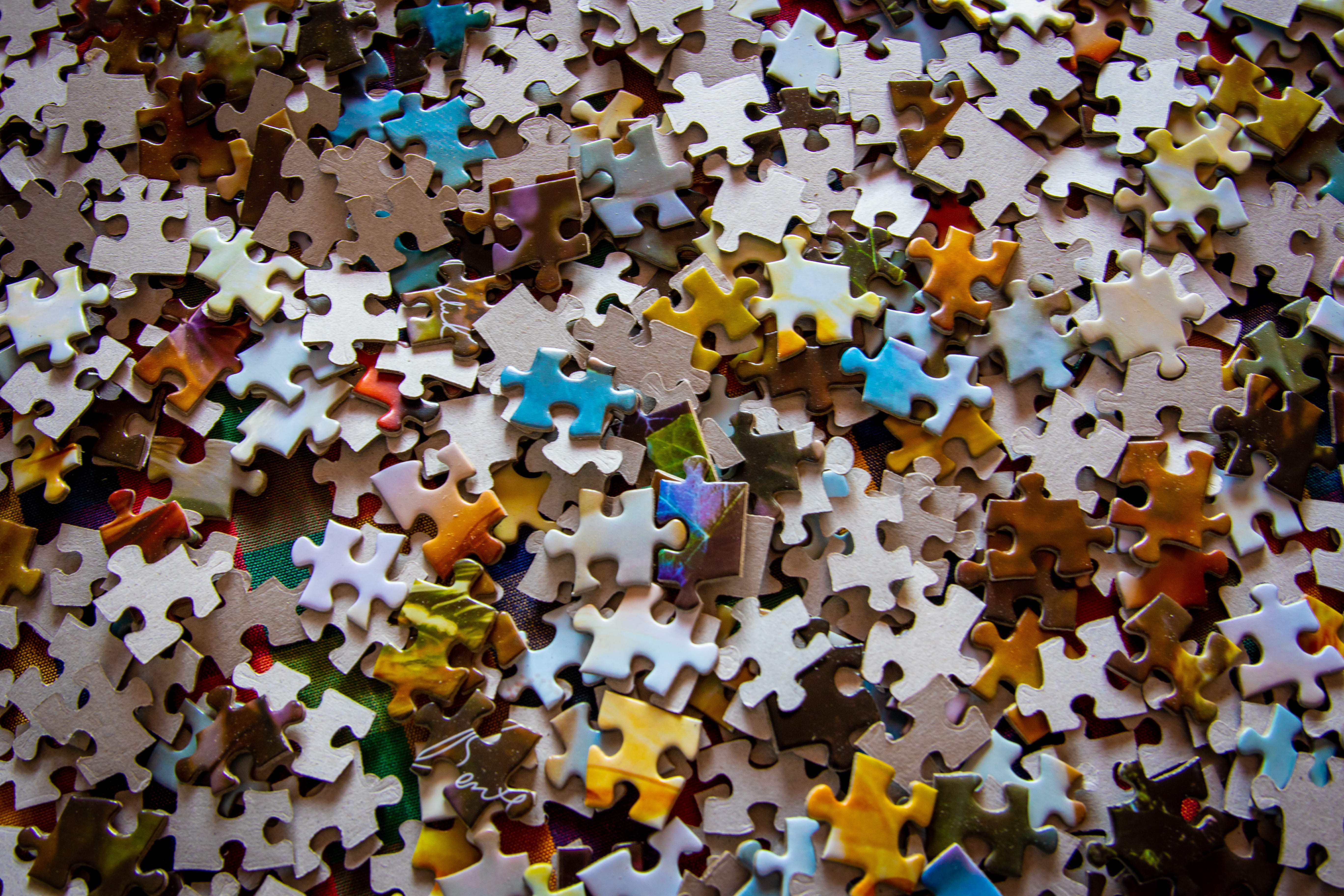 no people, jigsaw piece, full frame, puzzle, high angle view, strategy, pattern, pieces, connection, close-up, design, game, solution, abundance, multi colored, HD Wallpaper