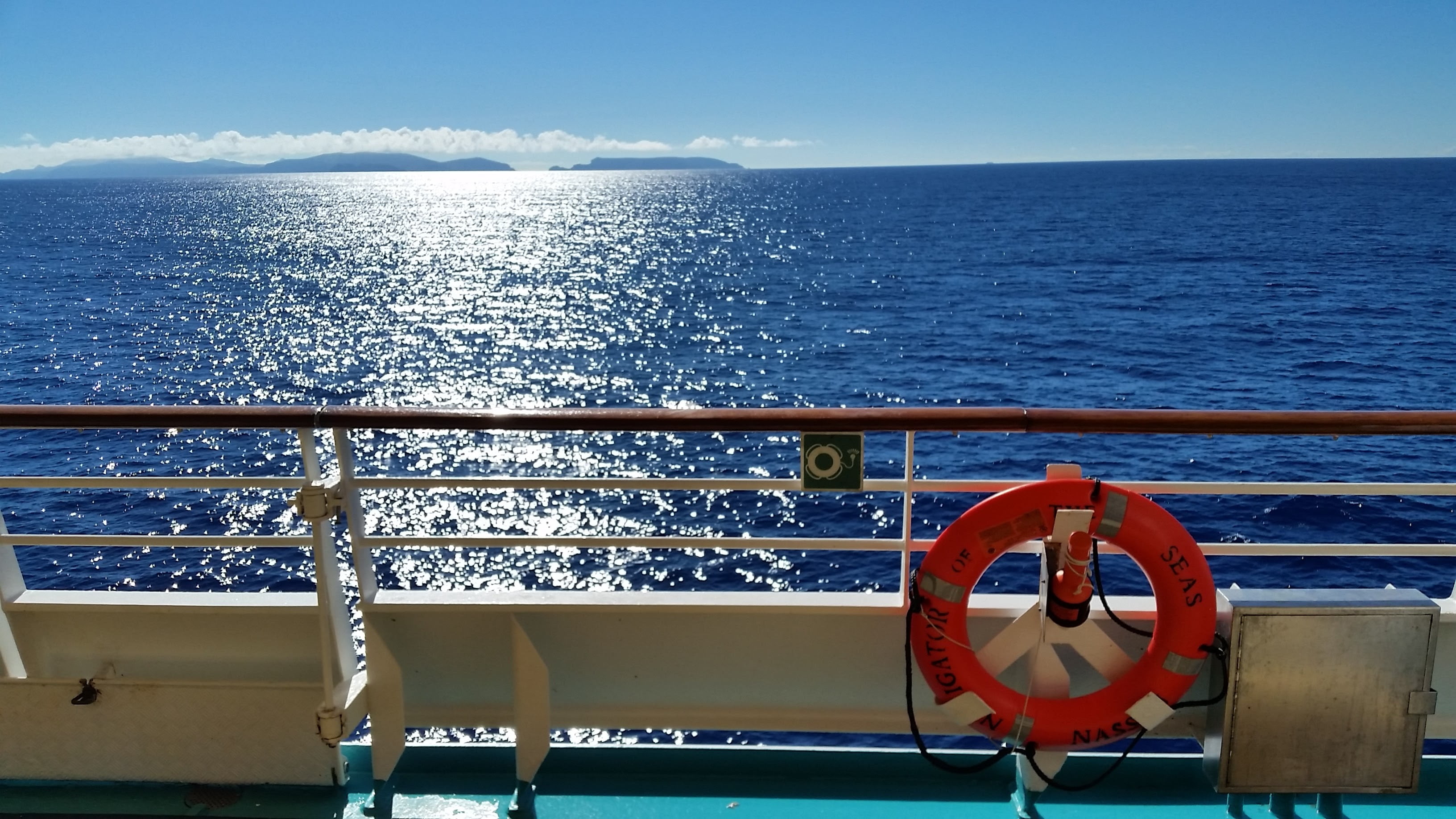 journey, scenics - nature, rope, holiday, sky, sea, protection, railing, safety, horizon, emergency, transportation, life ring, no people, day, lifebuoy, HD Wallpaper