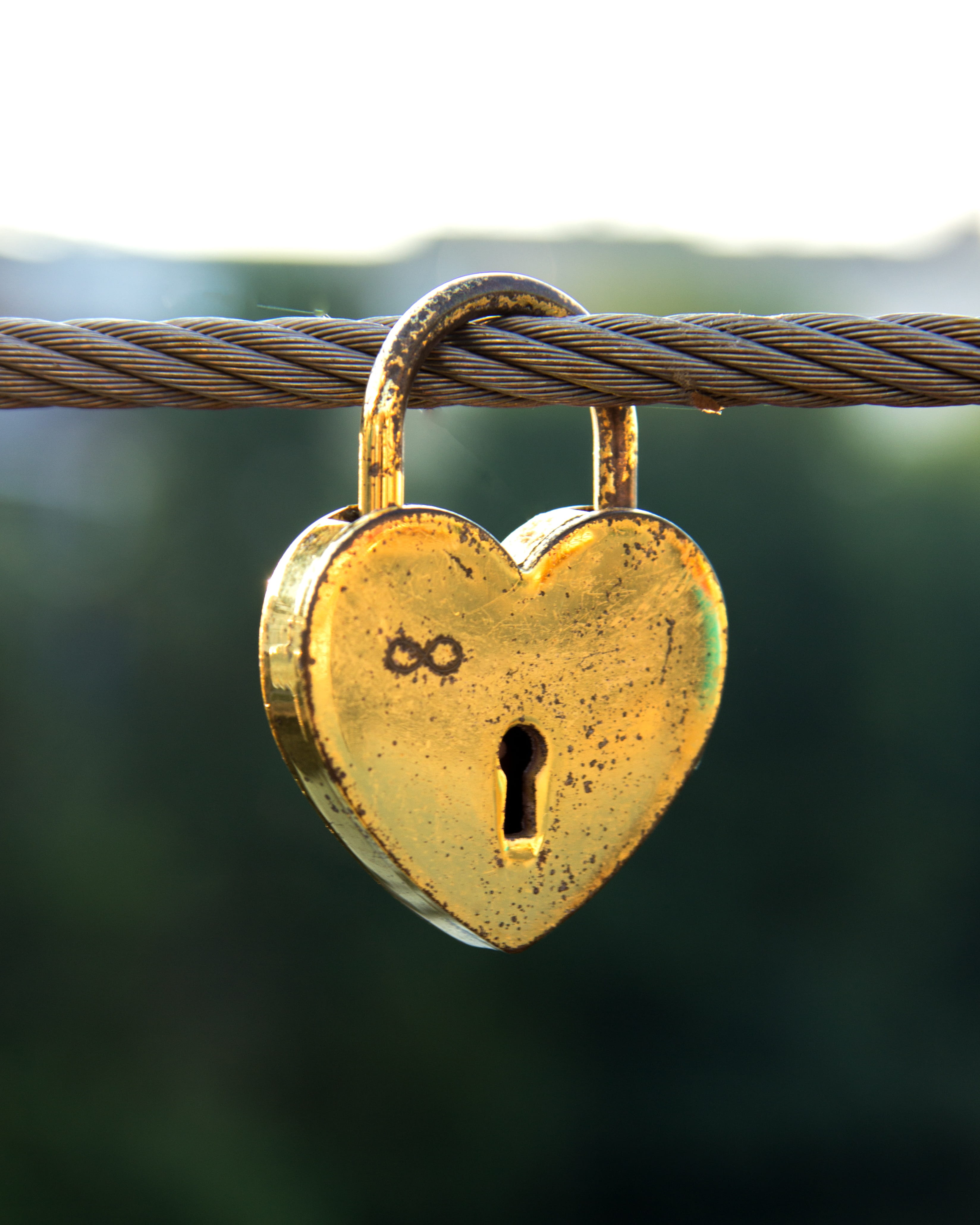 pair, chain, luck, day, romance, love locks, love, promise, hanging, heart Shape, forever, Bridge, lock, emotion, outdoors, padlock, loyalty, brass, love castle, Phone HD Wallpaper