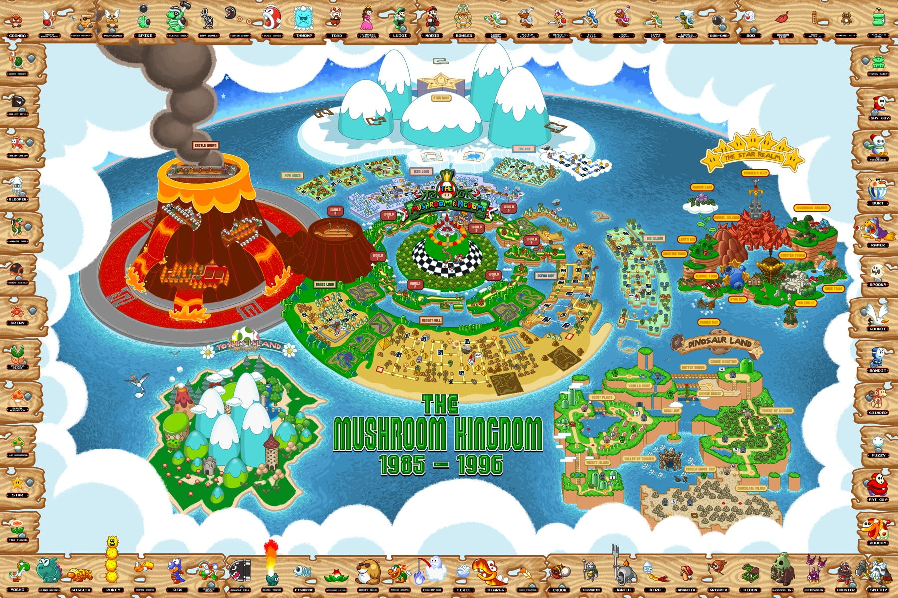 map, 720P, Super Mario, Nintendo, HD Wallpaper