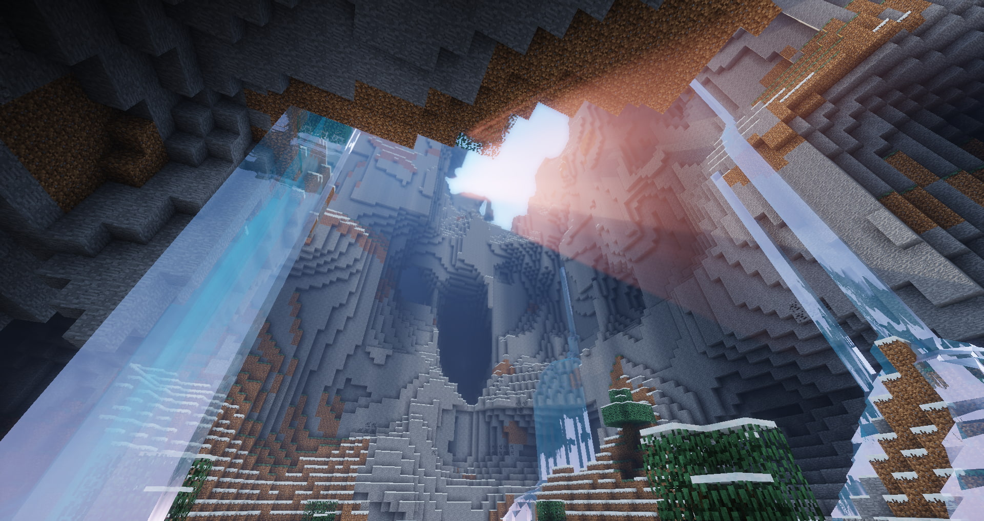 Minecraft, cave, built structure, spirituality, video games, building exterior, building, belief, plant, architectural column, architecture, sky, no people, HD Wallpaper