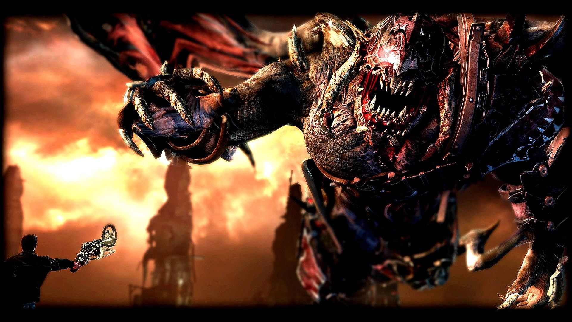 action, 1080P, painkiller, shooter, dark, horror, HD Wallpaper