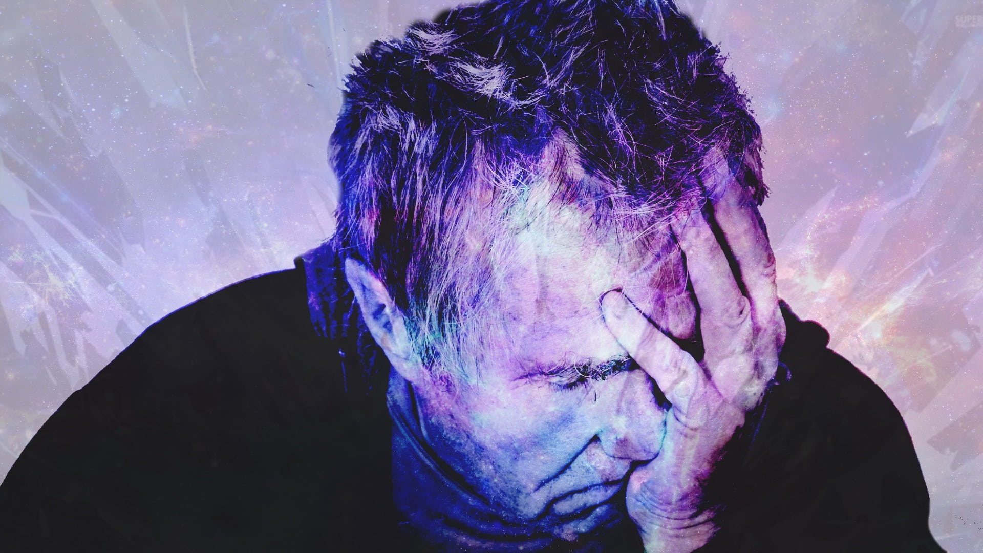 digital composite, work, frustrated, men, depression - sadness, tired, emotional stress, exhausted, pain, human body part, real people, headshot, one man only, HD Wallpaper