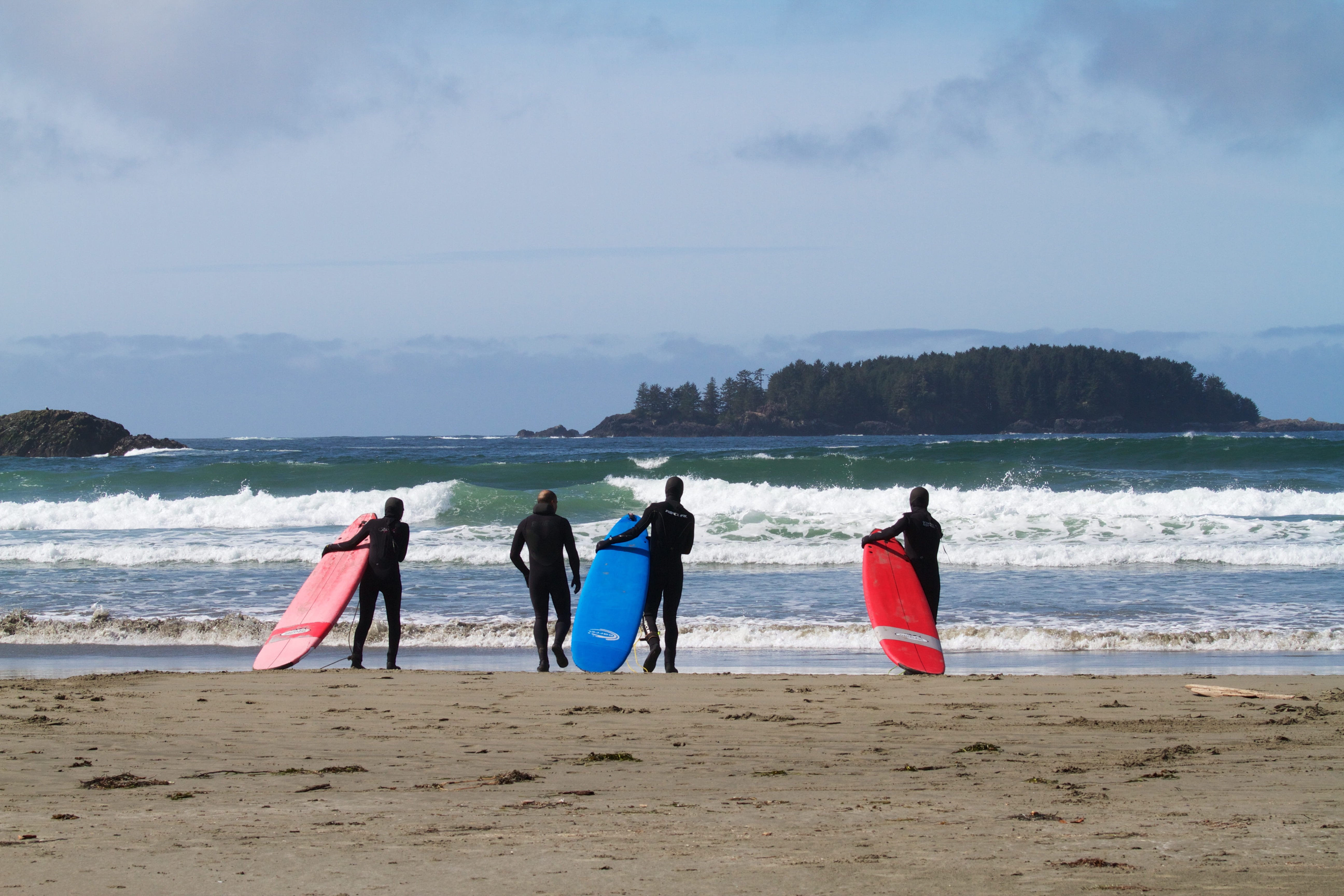 surf, men, group of people, 5K, land, sand, water, team, waves, lesson, group, women, horizon over water, beauty in nature, ocean, outdoors, british columbia, HD Wallpaper