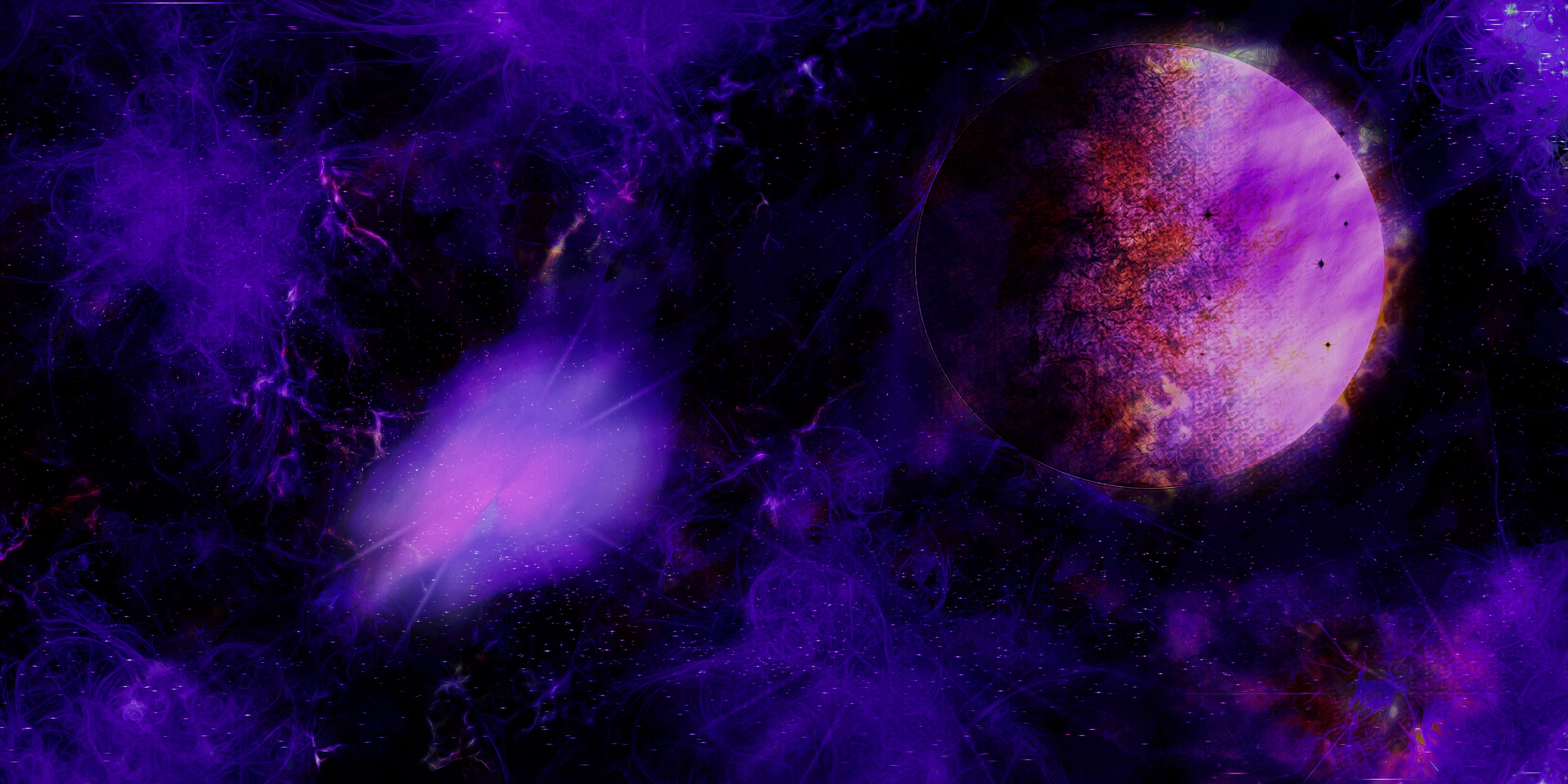 planet, abstract, astronomy, mystery, motion, background, eternity, studio shot, fantasy, ball, spooky, multi colored, orbit, luminosity, 4K, no people, HD Wallpaper